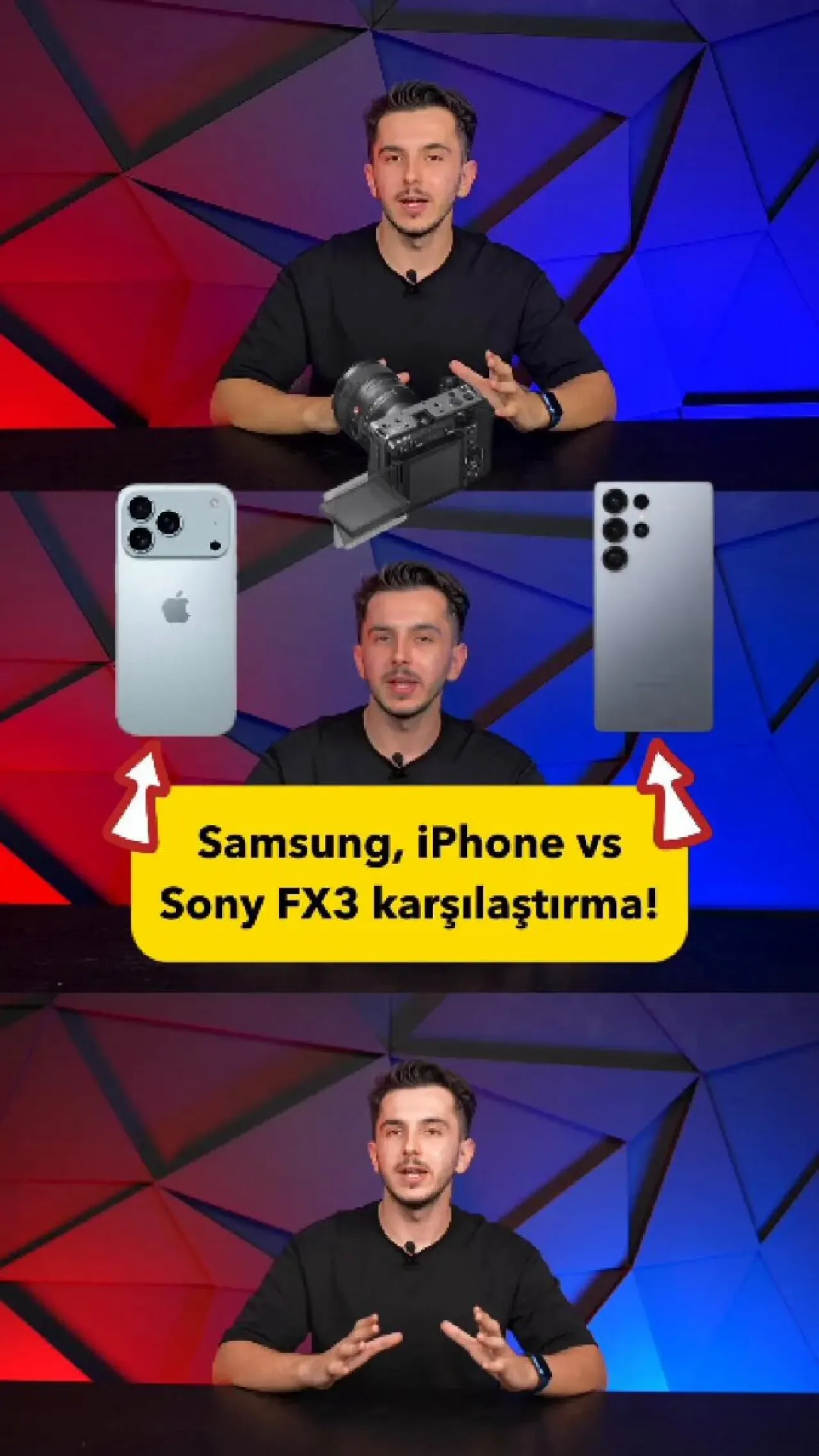 Sony FX3 Profesyonel Kamera ile Samsung ve iPhone Kameraları Karşılaştırması Sony FX3 Profesyonel Kamera ile Samsung ve iPhone Kameraları Karşılaştırması
