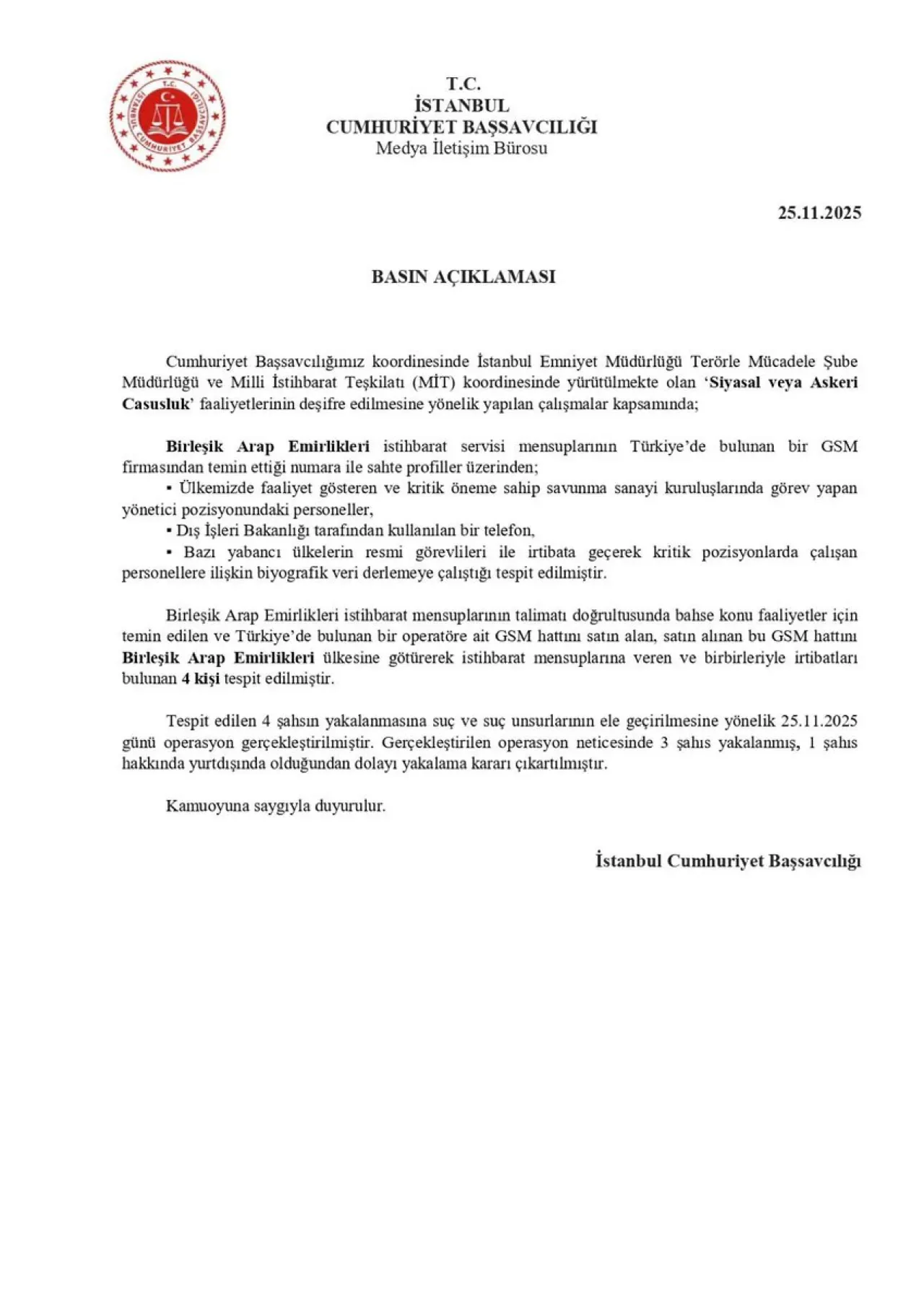 Türkiye'deki Savunma Sanayii Çalışanlarının Bilgilerini Toplayan BAE İstihbaratına Operasyon Türkiye'deki Savunma Sanayii Çalışanlarının Bilgilerini Toplayan BAE İstihbaratına Operasyon