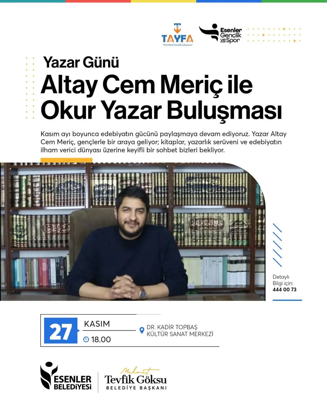 Altay Cem Meriç, Esenler'de Okurlarıyla Buluşuyor Altay Cem Meriç, Esenler'de Okurlarıyla Buluşuyor