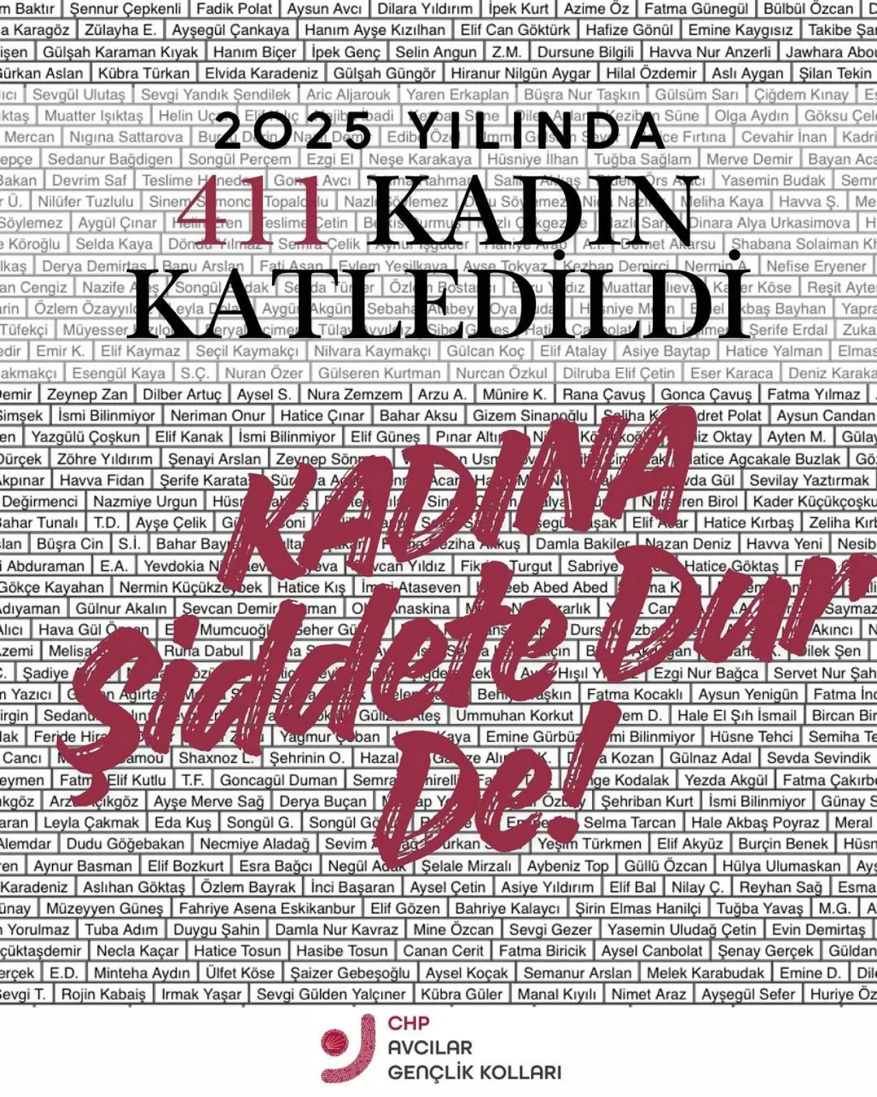 2025 Yılında 411 Kadın Katledildi: Şiddeti Durdurmak Devletin Sorumluluğudur 2025 Yılında 411 Kadın Katledildi: Şiddeti Durdurmak Devletin Sorumluluğudur