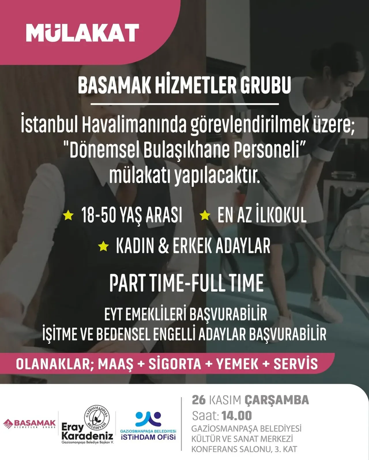 Gaziosmanpaşa Belediyesi'nde Basamak Hizmetler Grubu Mülakatları Başlıyor Gaziosmanpaşa Belediyesi'nde Basamak Hizmetler Grubu Mülakatları Başlıyor