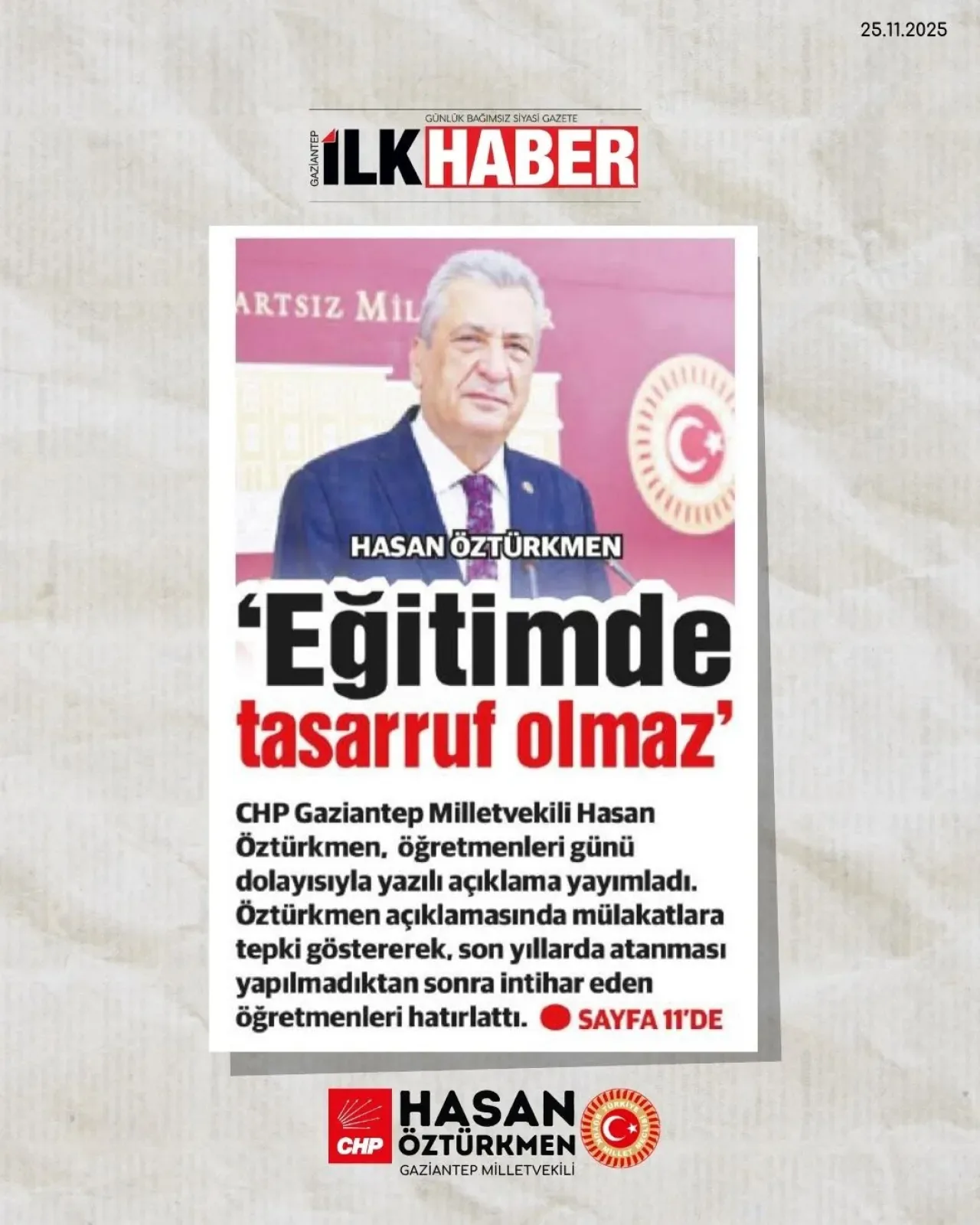 Gaziantep Milletvekili Hasan Öztürkmen'den Basın Açıklamaları Gaziantep Milletvekili Hasan Öztürkmen'den Basın Açıklamaları