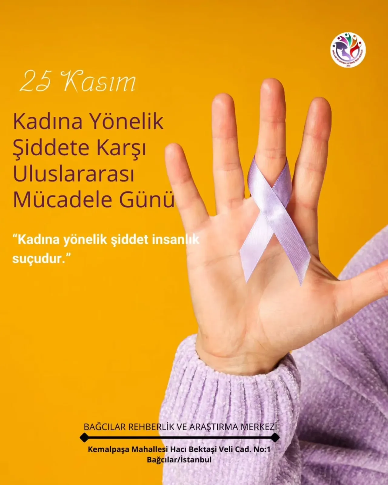 Bağcılar'da 25 Kasım Etkinliği: Kadına Şiddete Karşı Toplumsal Farkındalık Vurgulandı Bağcılar'da 25 Kasım Etkinliği: Kadına Şiddete Karşı Toplumsal Farkındalık Vurgulandı