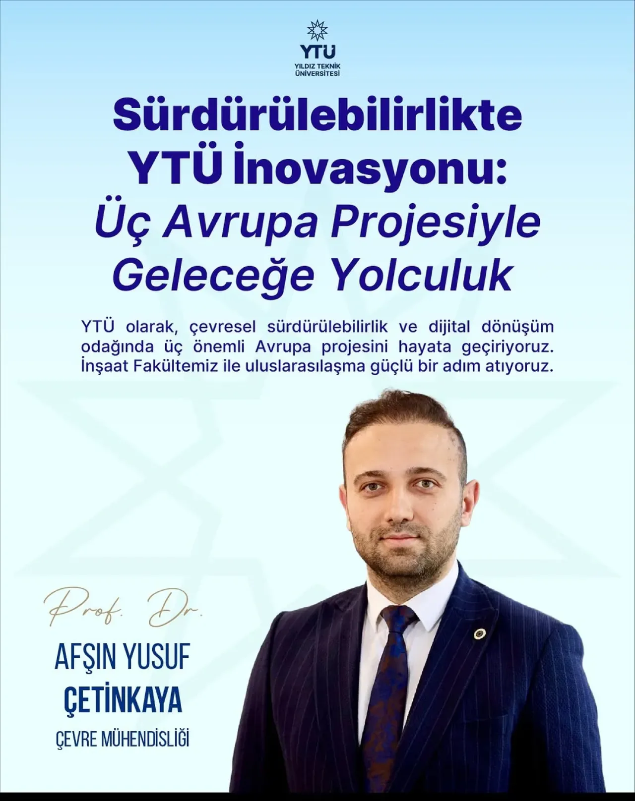 Yıldız Teknik Üniversitesi'nden Sürdürülebilirlik ve Dijital Dönüşüm Projeleri Yıldız Teknik Üniversitesi'nden Sürdürülebilirlik ve Dijital Dönüşüm Projeleri