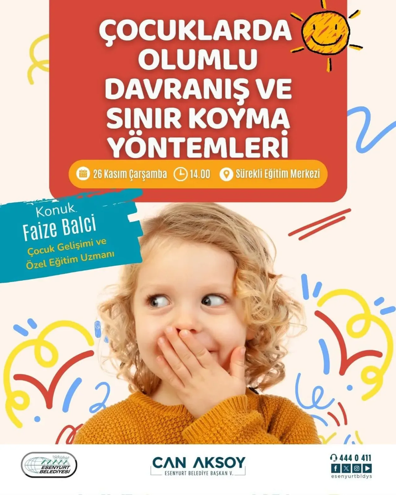 Esenyurt'ta Aileler İçin "Çocuklarda Olumlu Davranış ve Sınır Koyma Yöntemleri" Eğitimi Esenyurt'ta Aileler İçin "Çocuklarda Olumlu Davranış ve Sınır Koyma Yöntemleri" Eğitimi