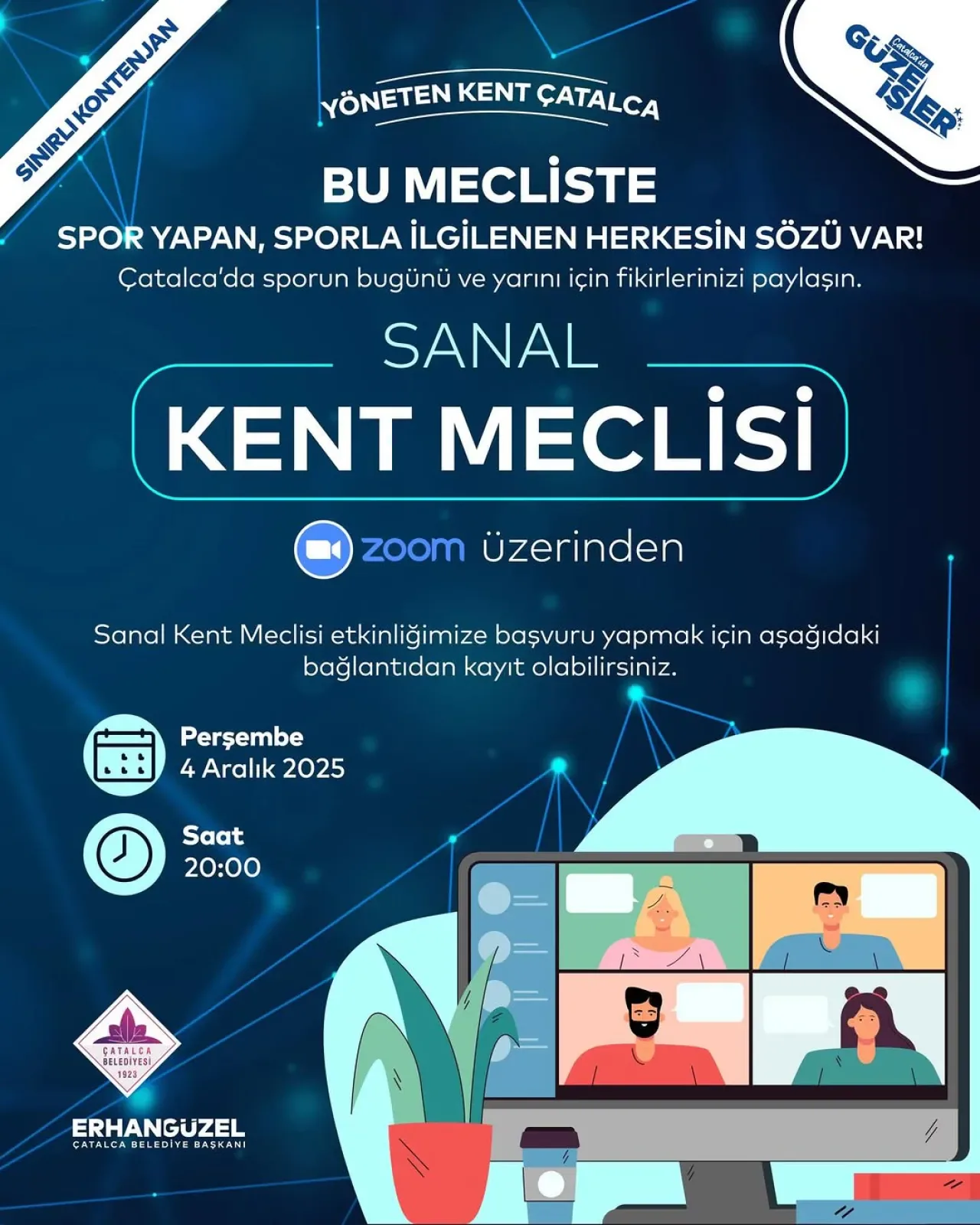 Çatalca Belediyesi Spor Politikalarını Geliştirmek İçin Sanal Kent Meclisi Düzenliyor Çatalca Belediyesi Spor Politikalarını Geliştirmek İçin Sanal Kent Meclisi Düzenliyor