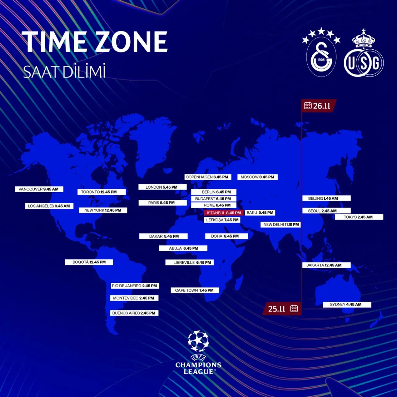 Galatasaray'ın Union SG Maçı İçin Yayın Saatleri Belli Oldu Galatasaray'ın Union SG Maçı İçin Yayın Saatleri Belli Oldu