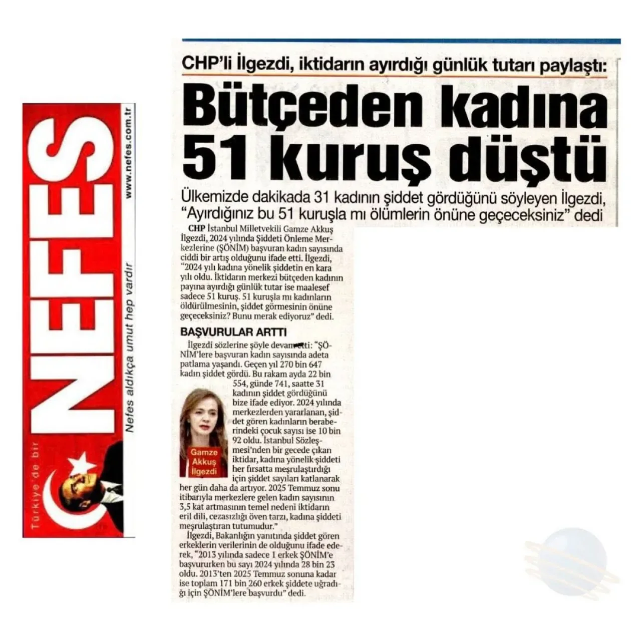 CHP'li İlgezdi'den Çarpıcı Açıklama: Kadına Ayrılan Günlük Bütçe Sadece 51 Kuruş CHP'li İlgezdi'den Çarpıcı Açıklama: Kadına Ayrılan Günlük Bütçe Sadece 51 Kuruş