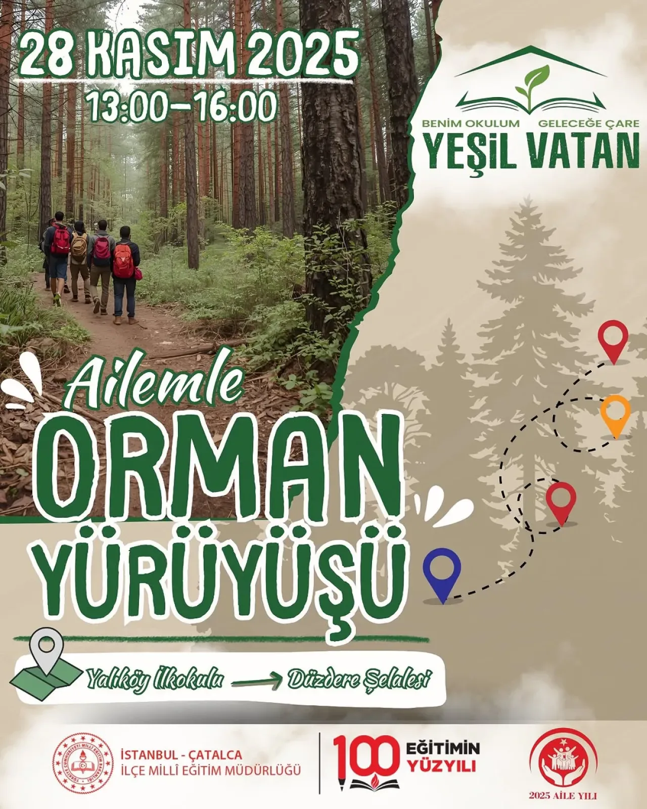 Çatalca'da Öğrenci ve Veliler İçin Orman Yürüyüşü Etkinliği Düzenleniyor Çatalca'da Öğrenci ve Veliler İçin Orman Yürüyüşü Etkinliği Düzenleniyor