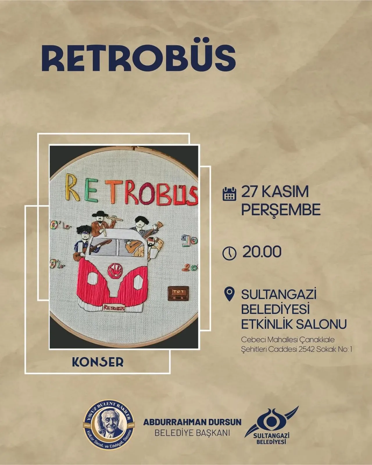 Sultangazi'de Nostaljik Müzik Gecesi: Retrobüs Konseri Sultangazi'de Nostaljik Müzik Gecesi: Retrobüs Konseri