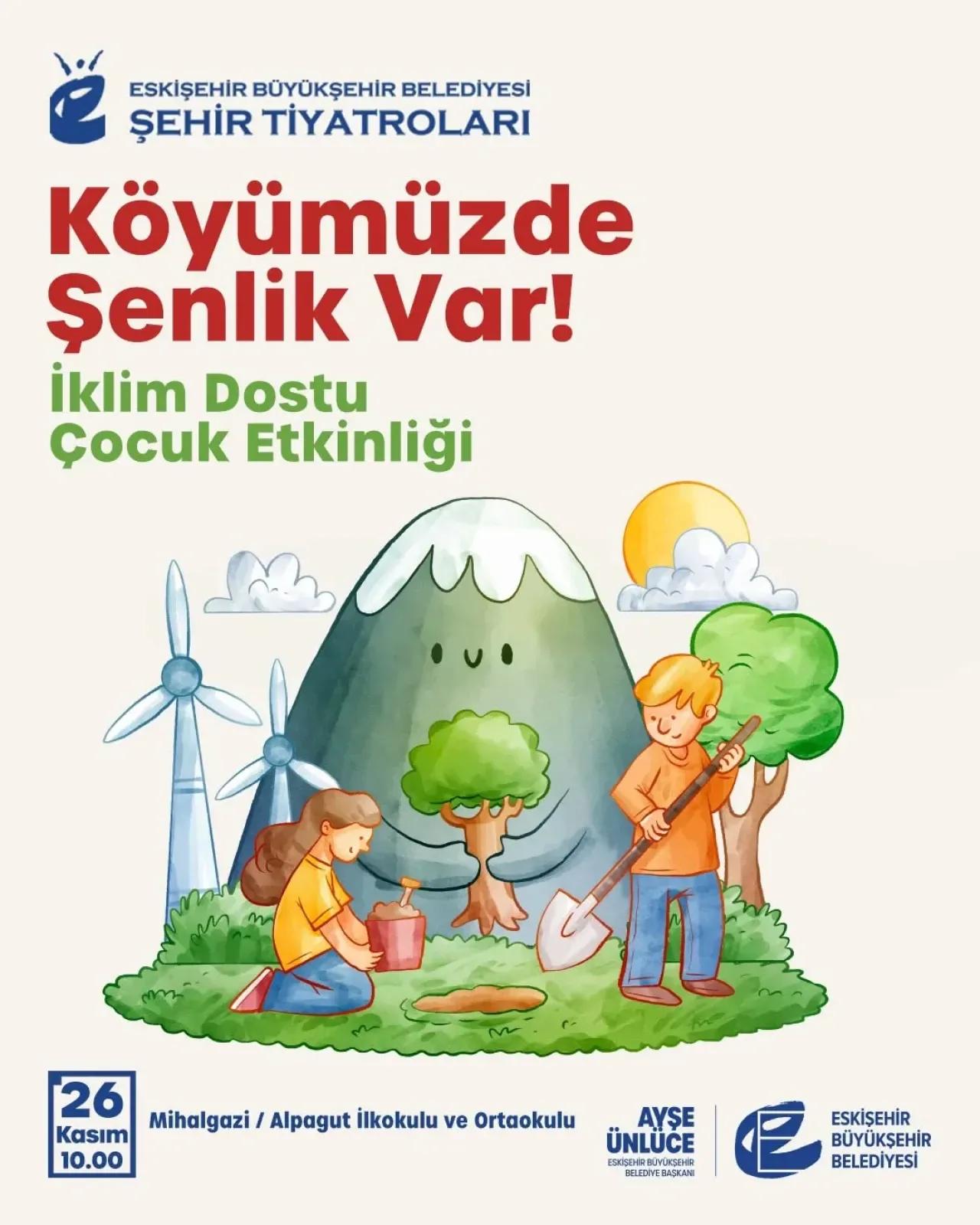 Eskişehir Şehir Tiyatroları, Mihalgazi'de Ücretsiz Çocuk Oyunu ile Sahne Alacak Eskişehir Şehir Tiyatroları, Mihalgazi'de Ücretsiz Çocuk Oyunu ile Sahne Alacak