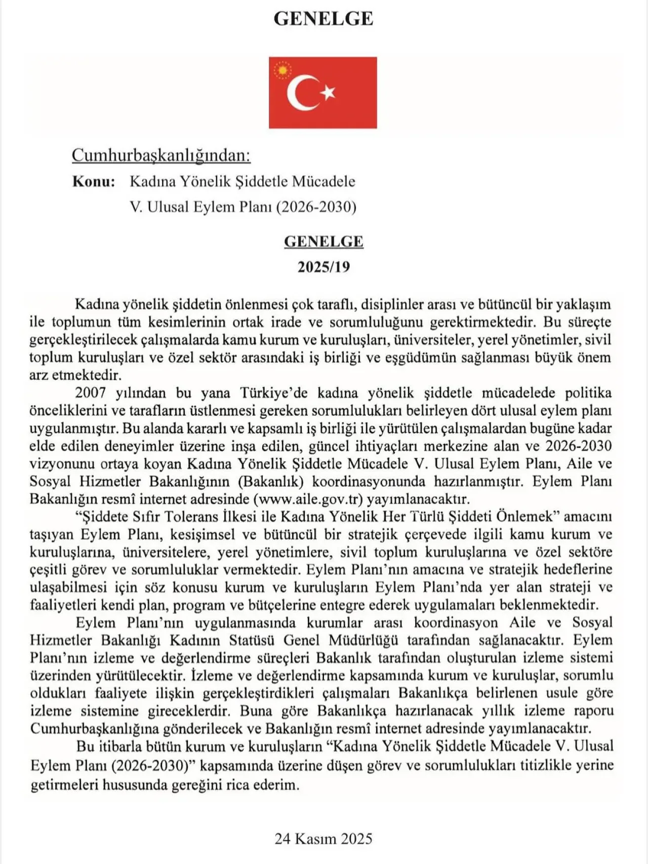 Kadına Yönelik Şiddetle Mücadele İçin Yeni Ulusal Eylem Planı: 2026-2030 Dönemi Kadına Yönelik Şiddetle Mücadele İçin Yeni Ulusal Eylem Planı: 2026-2030 Dönemi