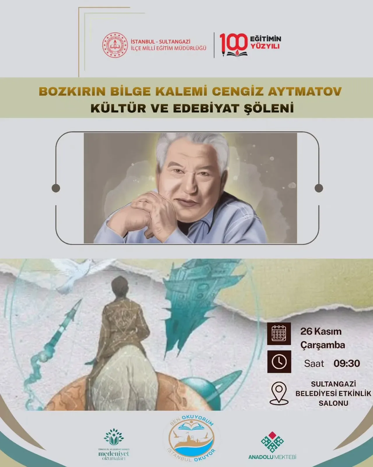 Cengiz Aytmatov Kültür ve Edebiyat Şöleni Sultangazi'de Başlıyor Cengiz Aytmatov Kültür ve Edebiyat Şöleni Sultangazi'de Başlıyor