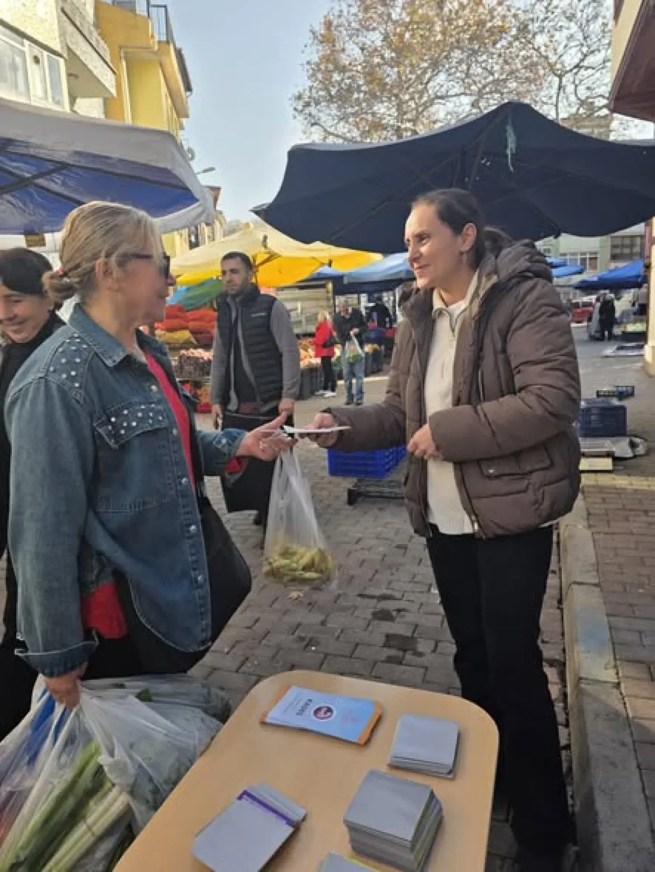 Bursa'da Kadına Yönelik Şiddetle Mücadele İçin Pazar Yeri Bilgilendirmesi Bursa'da Kadına Yönelik Şiddetle Mücadele İçin Pazar Yeri Bilgilendirmesi