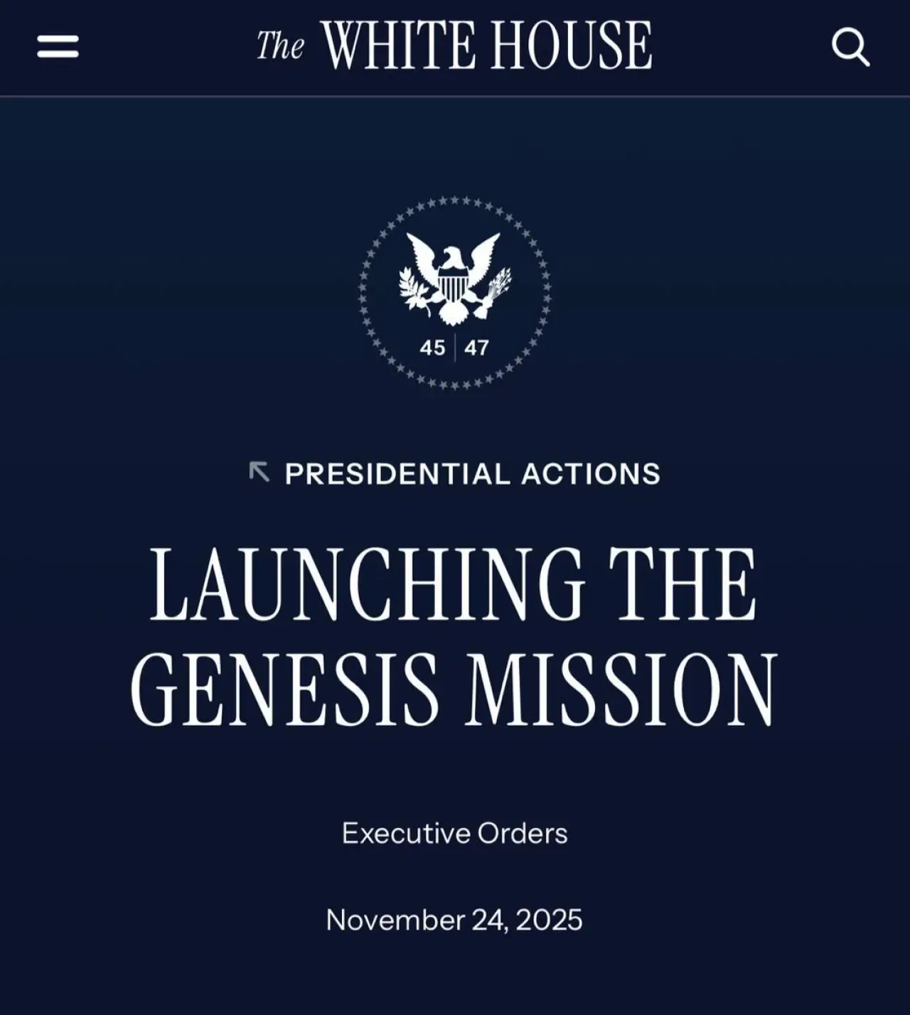 Trump, Yapay Zeka Odaklı Bilimsel İnovasyon İçin "Genesis Mission" Projesini Duyurdu Trump, Yapay Zeka Odaklı Bilimsel İnovasyon İçin "Genesis Mission" Projesini Duyurdu
