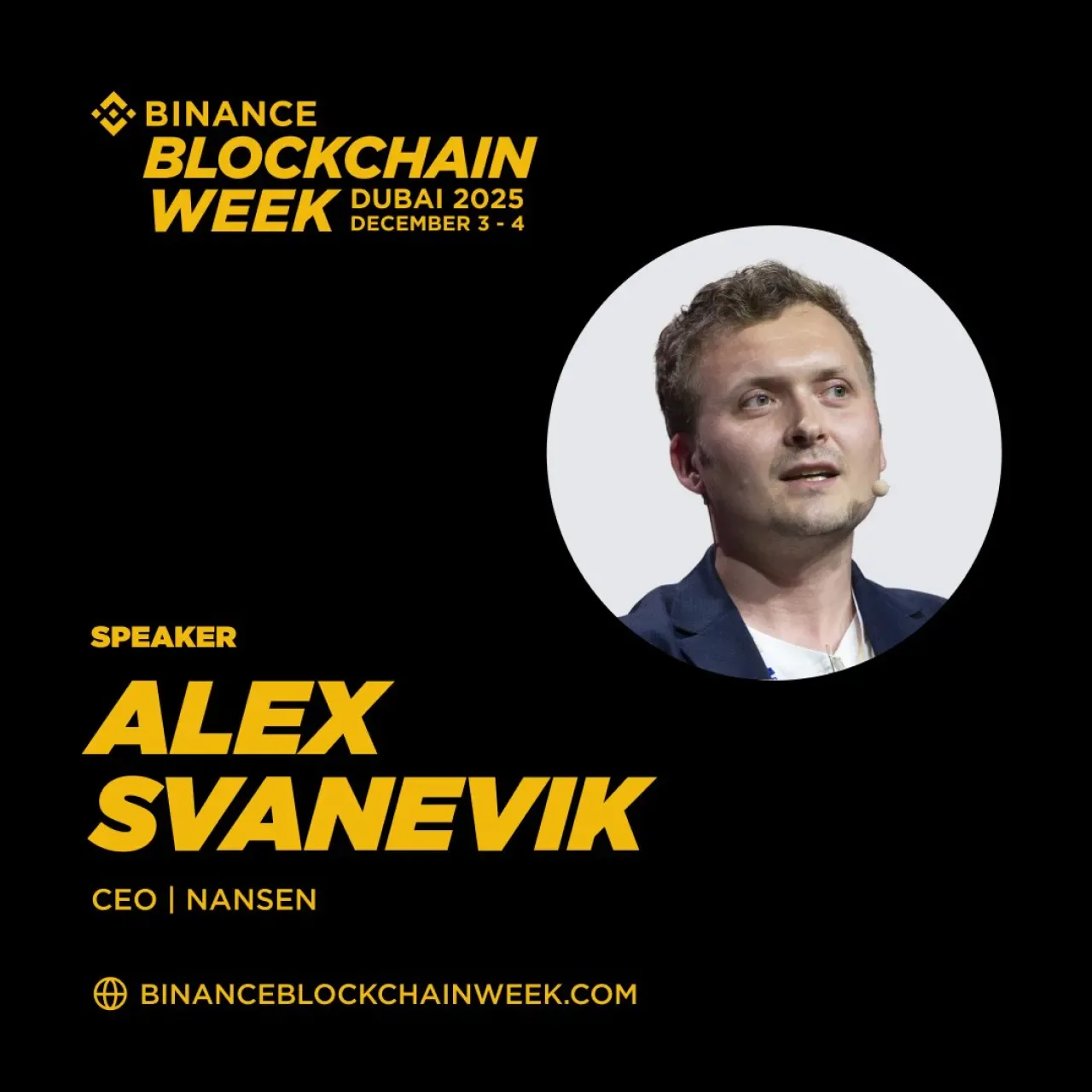 Binance Blockchain Week'ta Veri Analitiği Uzmanı Alex Svanevik Sahne Alacak Binance Blockchain Week'ta Veri Analitiği Uzmanı Alex Svanevik Sahne Alacak