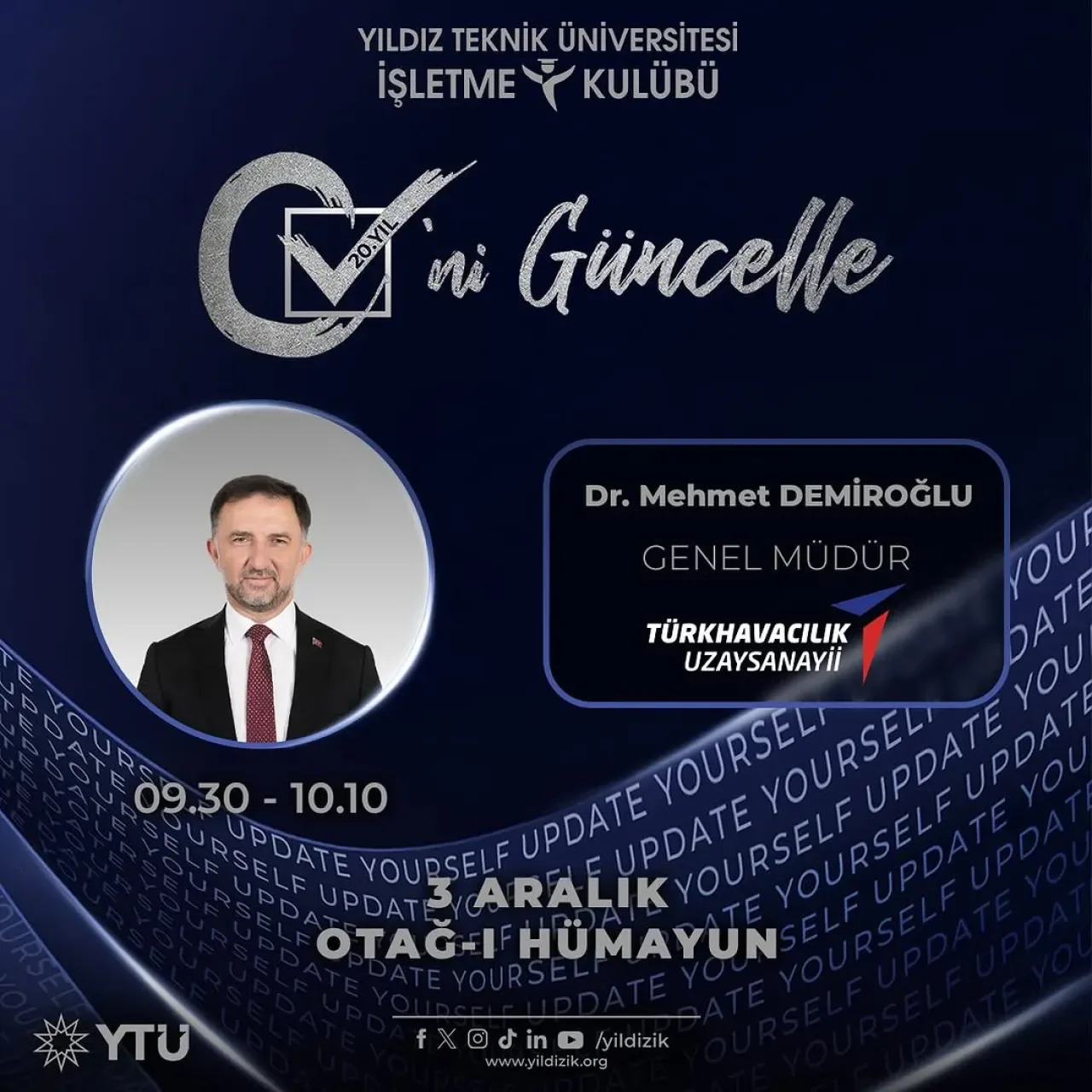 TUSAŞ Genel Müdürü Mehmet Demiroğlu, Öğrencilerle Kariyer Deneyimlerini Paylaşacak TUSAŞ Genel Müdürü Mehmet Demiroğlu, Öğrencilerle Kariyer Deneyimlerini Paylaşacak