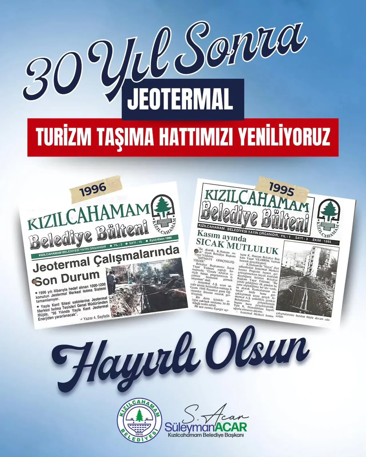 Kızılcahamam'a 30 Milyon TL'lik Jeotermal Turizm Altyapısı Yatırımı Kızılcahamam'a 30 Milyon TL'lik Jeotermal Turizm Altyapısı Yatırımı