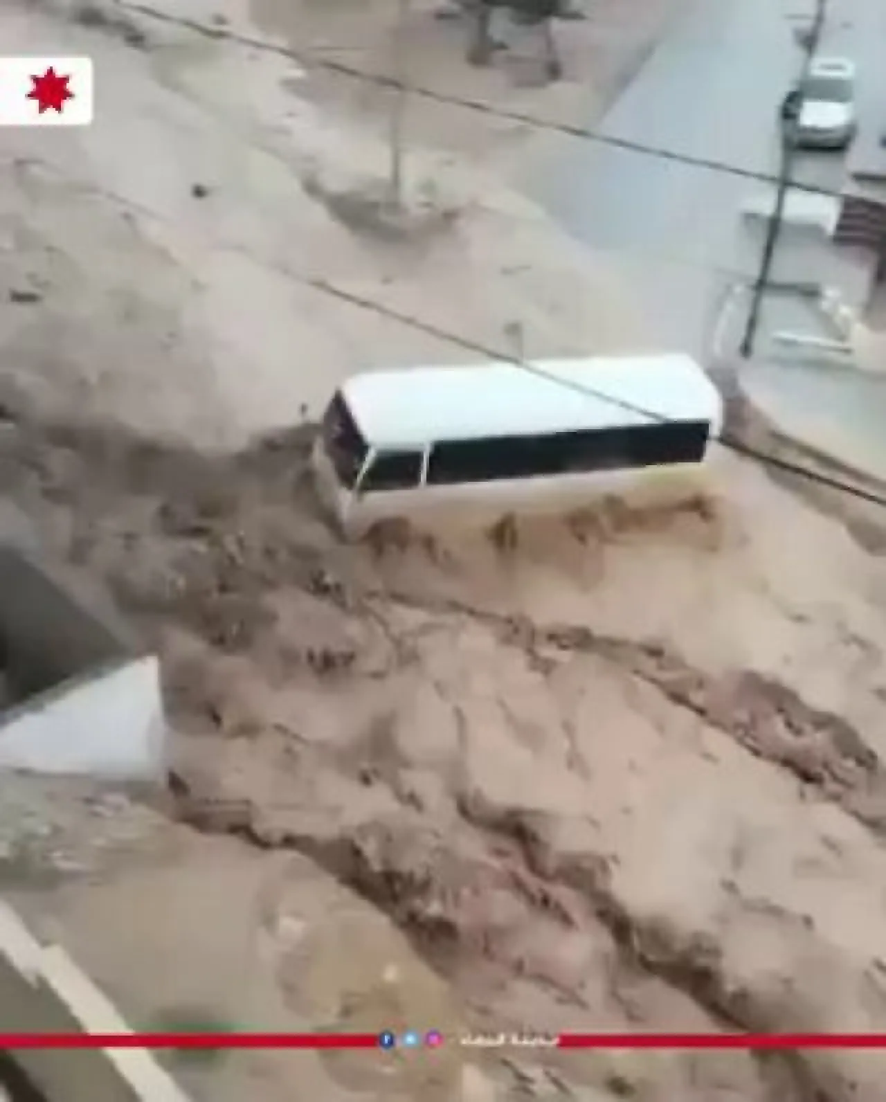 Ürdün'ün Zarqa Vilayetinde Abu Al Zighan Bölgesini Şiddetli Sel Vurdu Ürdün'ün Zarqa Vilayetinde Abu Al Zighan Bölgesini Şiddetli Sel Vurdu