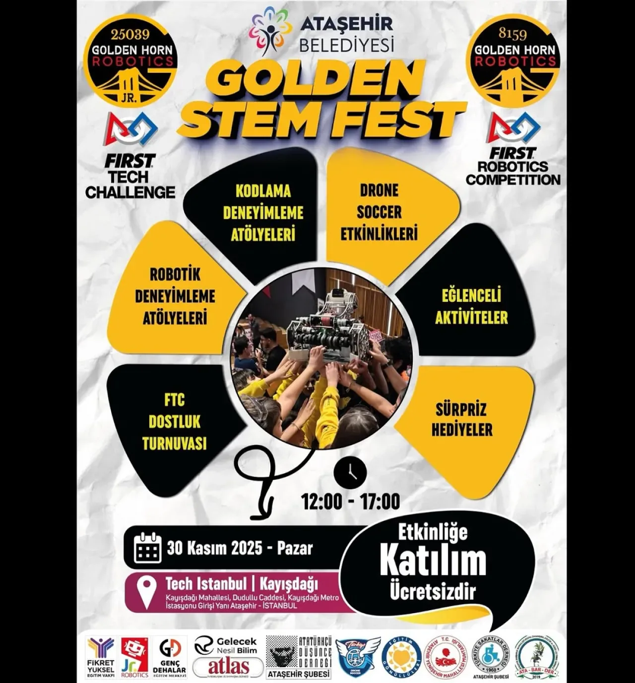 Golden STEM Bilim ve Teknoloji Festivali Ataşehir'de Çocukları ve Gençleri Bekliyor Golden STEM Bilim ve Teknoloji Festivali Ataşehir'de Çocukları ve Gençleri Bekliyor