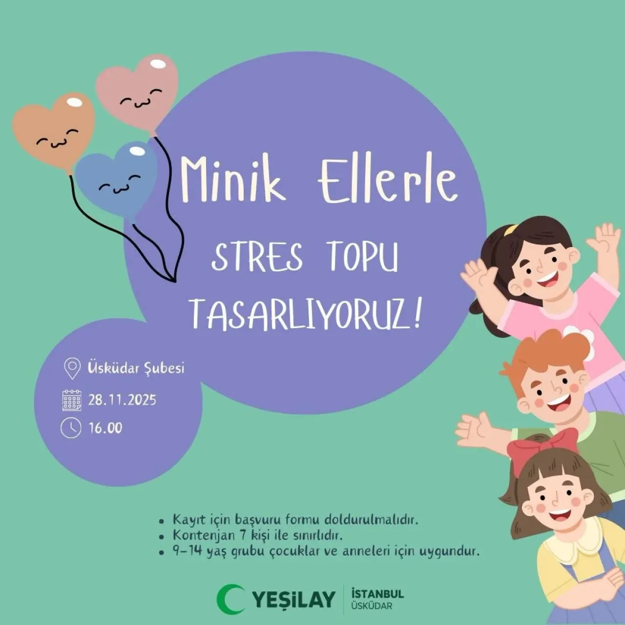 Yeşilay Üsküdar Şubesi'nde Anne-Çocuk Balon Topu Atölyesi Düzenleniyor Yeşilay Üsküdar Şubesi'nde Anne-Çocuk Balon Topu Atölyesi Düzenleniyor