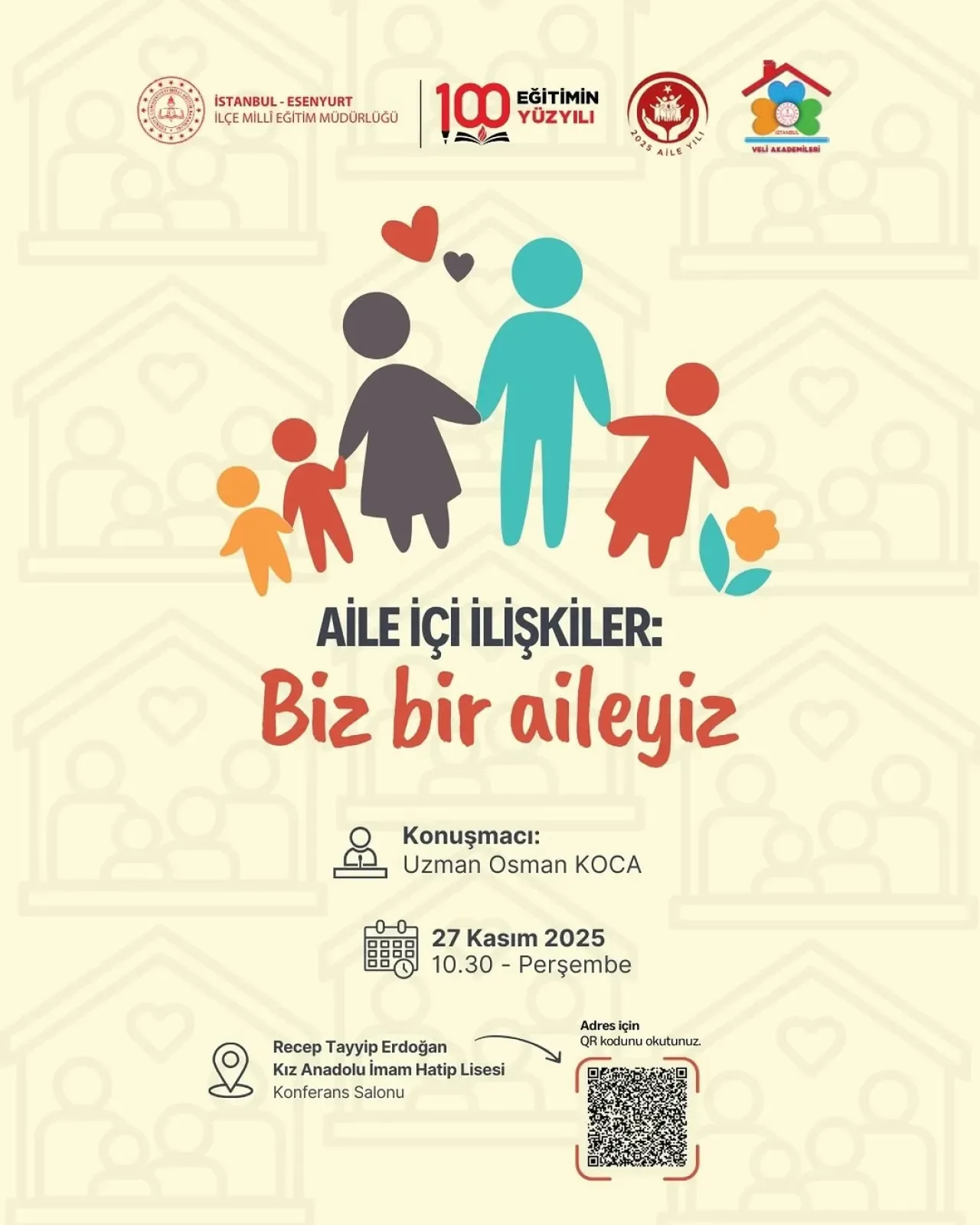 Esenyurt'ta Aile İçi İlişkiler Semineri: "Biz Bir Aileyiz" Esenyurt'ta Aile İçi İlişkiler Semineri: "Biz Bir Aileyiz"