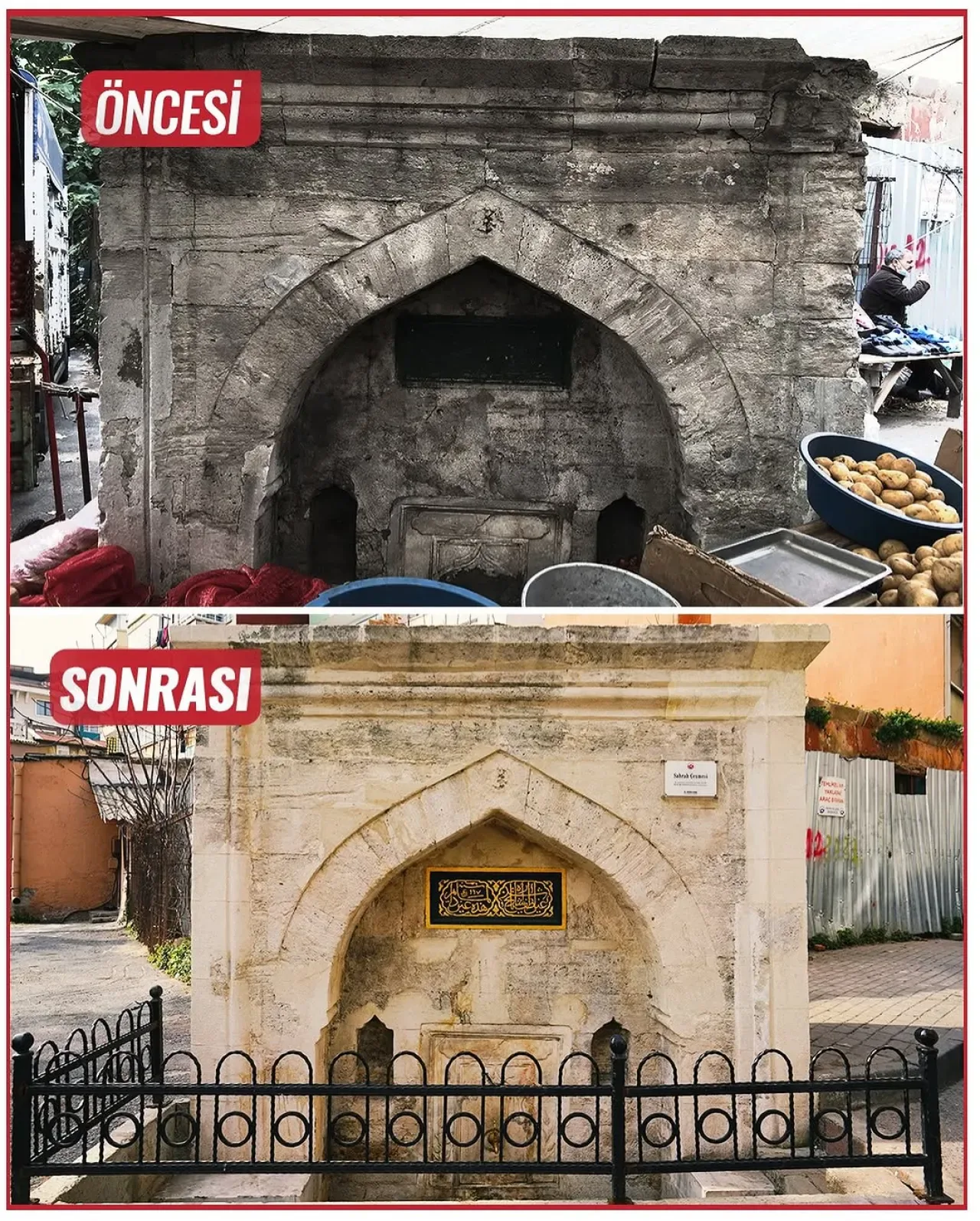 Fatih'te Tarihi Şahrah Çeşmesi Aslına Uygun Restore Edildi Fatih'te Tarihi Şahrah Çeşmesi Aslına Uygun Restore Edildi