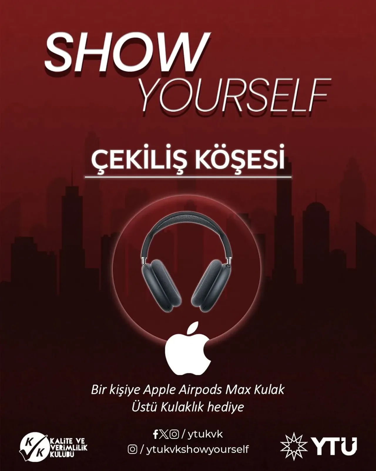 Bilkent Üniversitesi'nde Apple Airpods Max Çekilişi Düzenleniyor Bilkent Üniversitesi'nde Apple Airpods Max Çekilişi Düzenleniyor