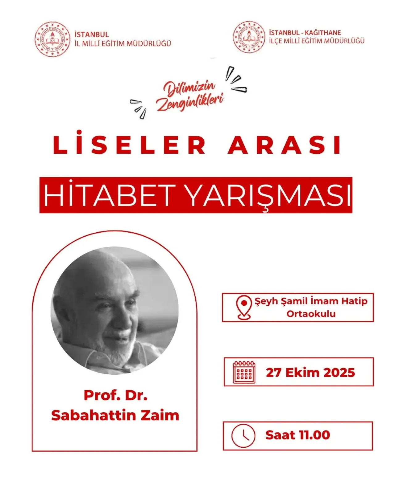 Kâğıthane'de Liseler Arası Hitabet Yarışması Düzenleniyor Kâğıthane'de Liseler Arası Hitabet Yarışması Düzenleniyor