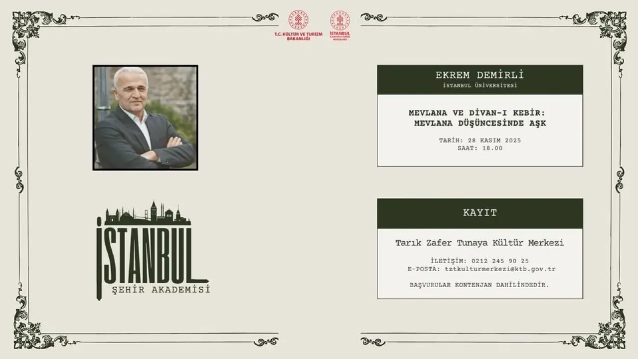 Prof. Dr. Ekrem Demirli, Mevlana ve Divan-ı Kebir'i Anlatacak Prof. Dr. Ekrem Demirli, Mevlana ve Divan-ı Kebir'i Anlatacak