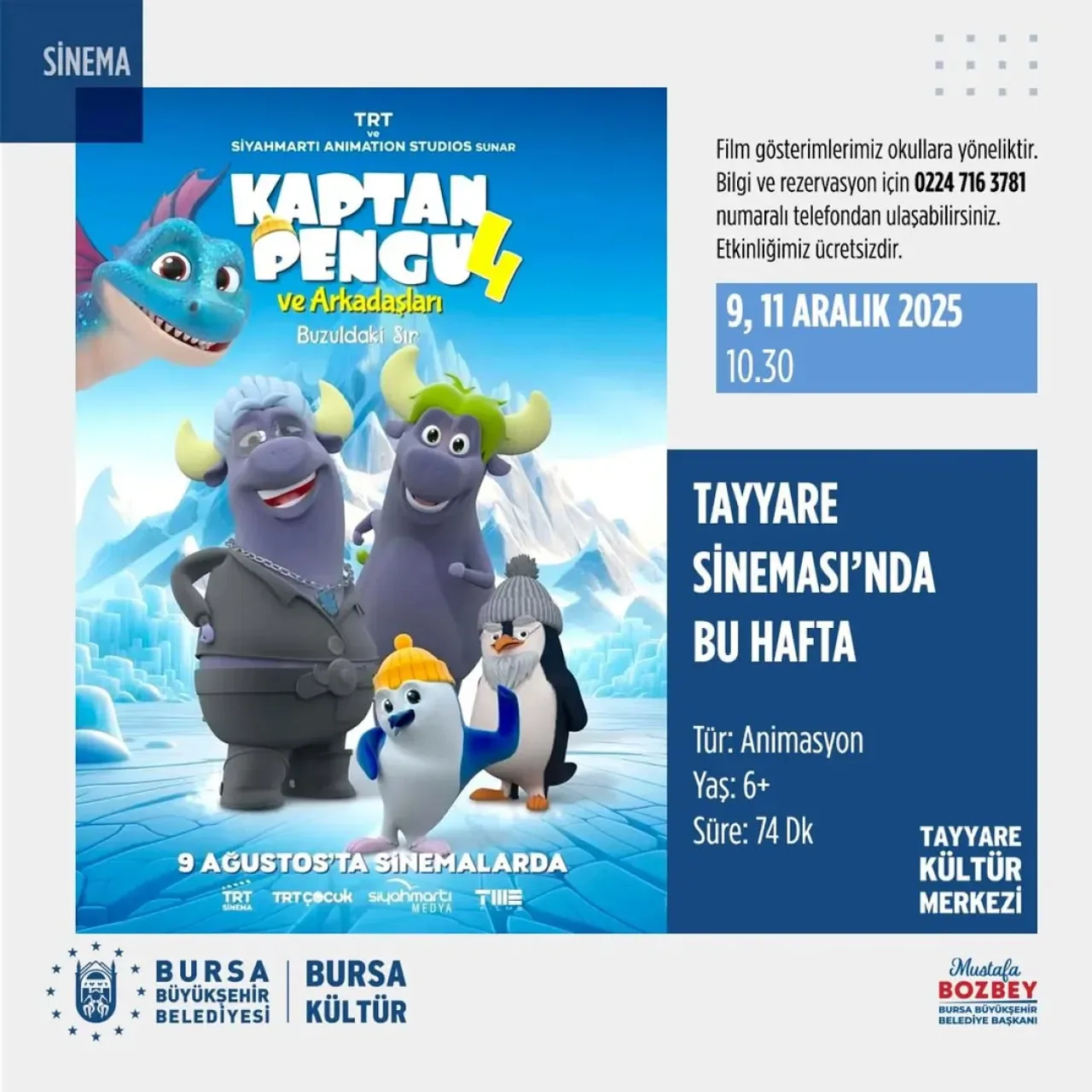 Bursa'da Çocuklar Kaptan Pengu ve Arkadaşları 4 ile Buluşuyor Bursa'da Çocuklar Kaptan Pengu ve Arkadaşları 4 ile Buluşuyor