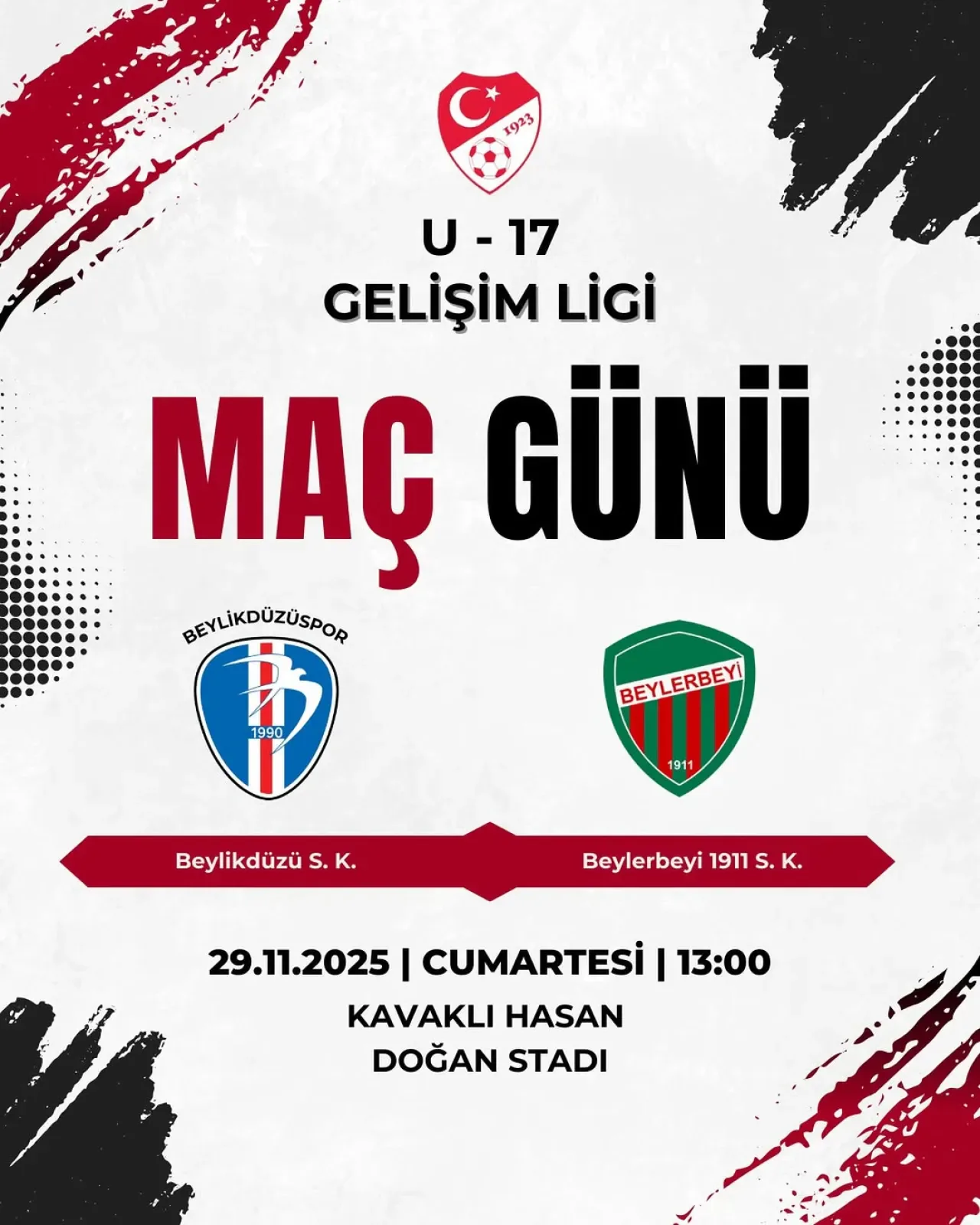 Beylikdüzü U17 Takımı, Beylerbeyi 1911 ile Karşılaşacak Beylikdüzü U17 Takımı, Beylerbeyi 1911 ile Karşılaşacak