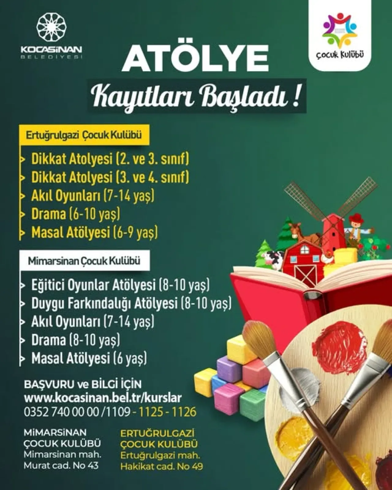 Kocasinan Belediyesi Çocuk Kulüplerinde Yaz Kursu Kayıtları Başladı Kocasinan Belediyesi Çocuk Kulüplerinde Yaz Kursu Kayıtları Başladı