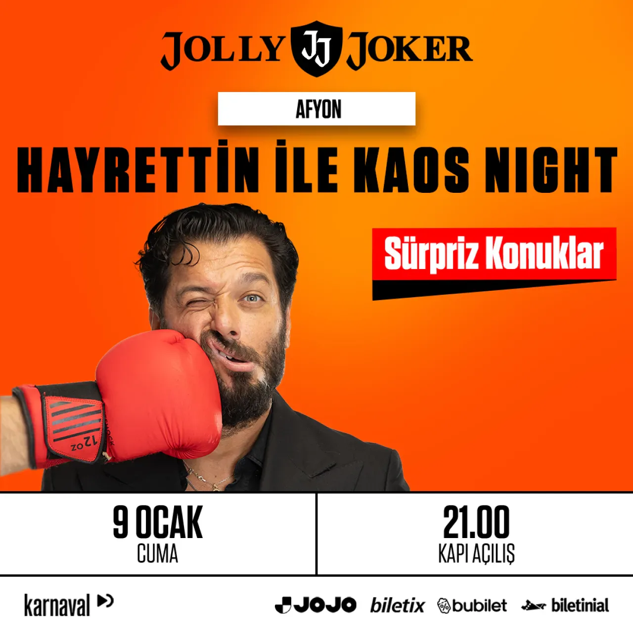 Hayrettin'in Kaos Show'u Jolly Joker Afyon'da Sahnelenecek Hayrettin'in Kaos Show'u Jolly Joker Afyon'da Sahnelenecek
