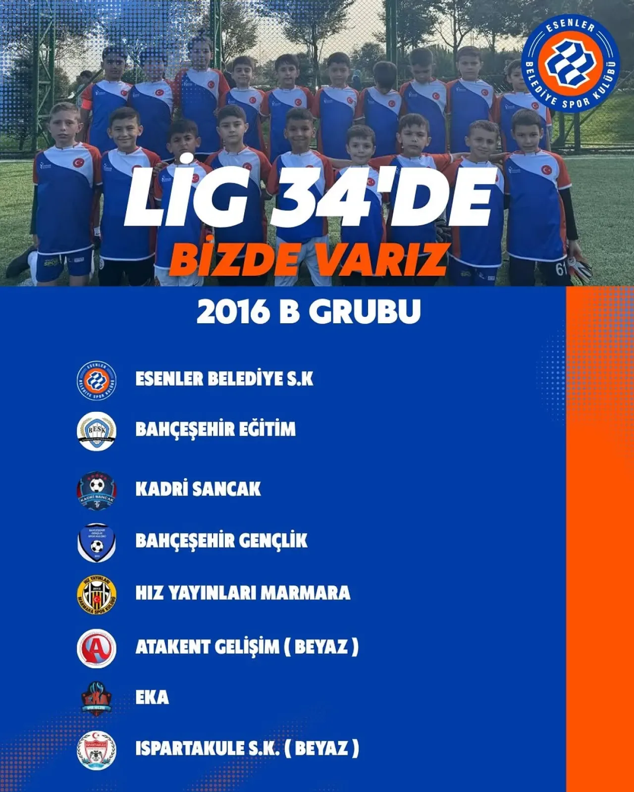 Esenler Belediyespor U9 Takımı Lig 34 Yolculuğuna Başlıyor Esenler Belediyespor U9 Takımı Lig 34 Yolculuğuna Başlıyor