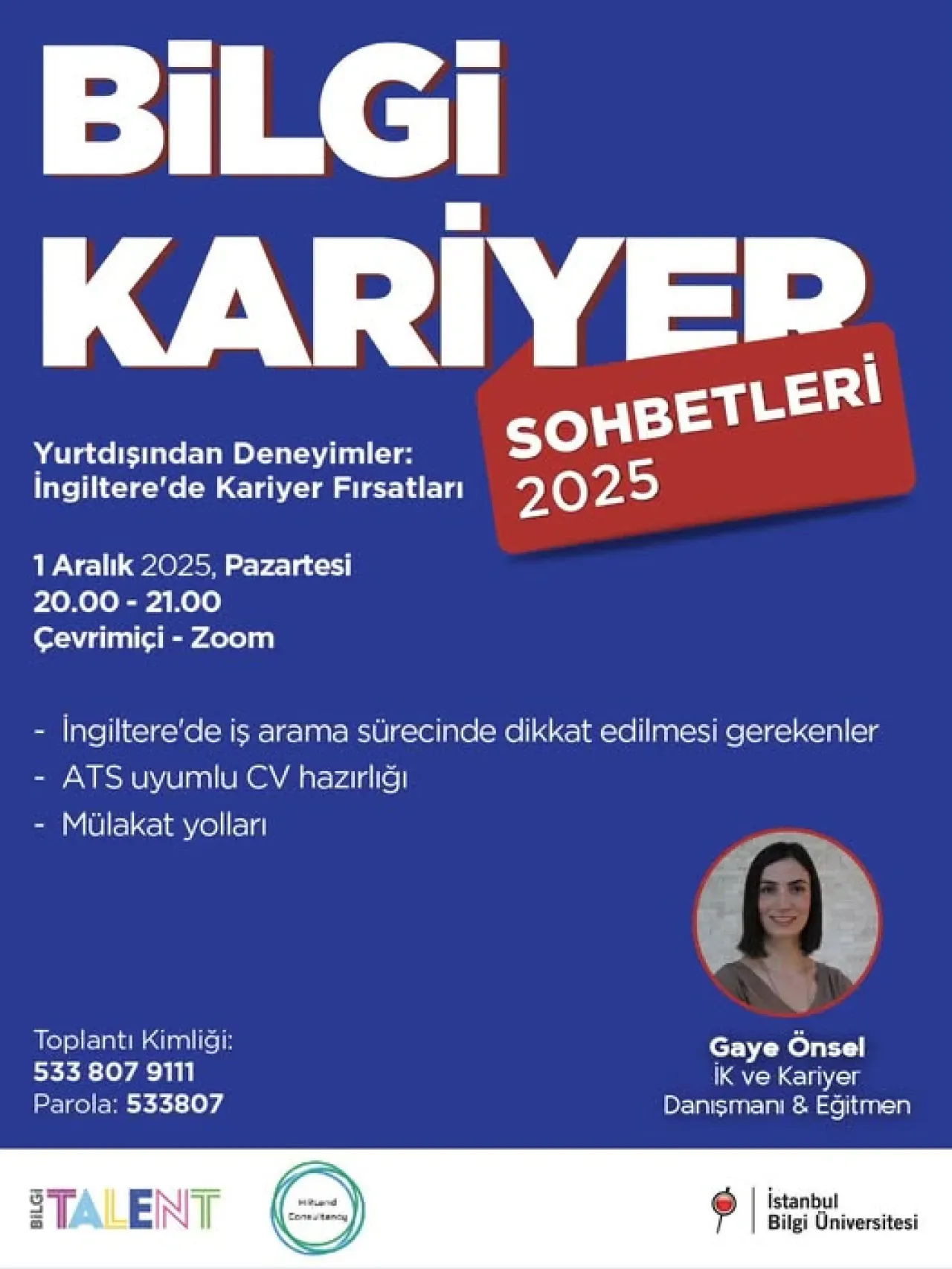 İstanbul Bilgi Üniversitesi 1 Aralık'ta Çevrimiçi Etkinlik Düzenliyor İstanbul Bilgi Üniversitesi 1 Aralık'ta Çevrimiçi Etkinlik Düzenliyor