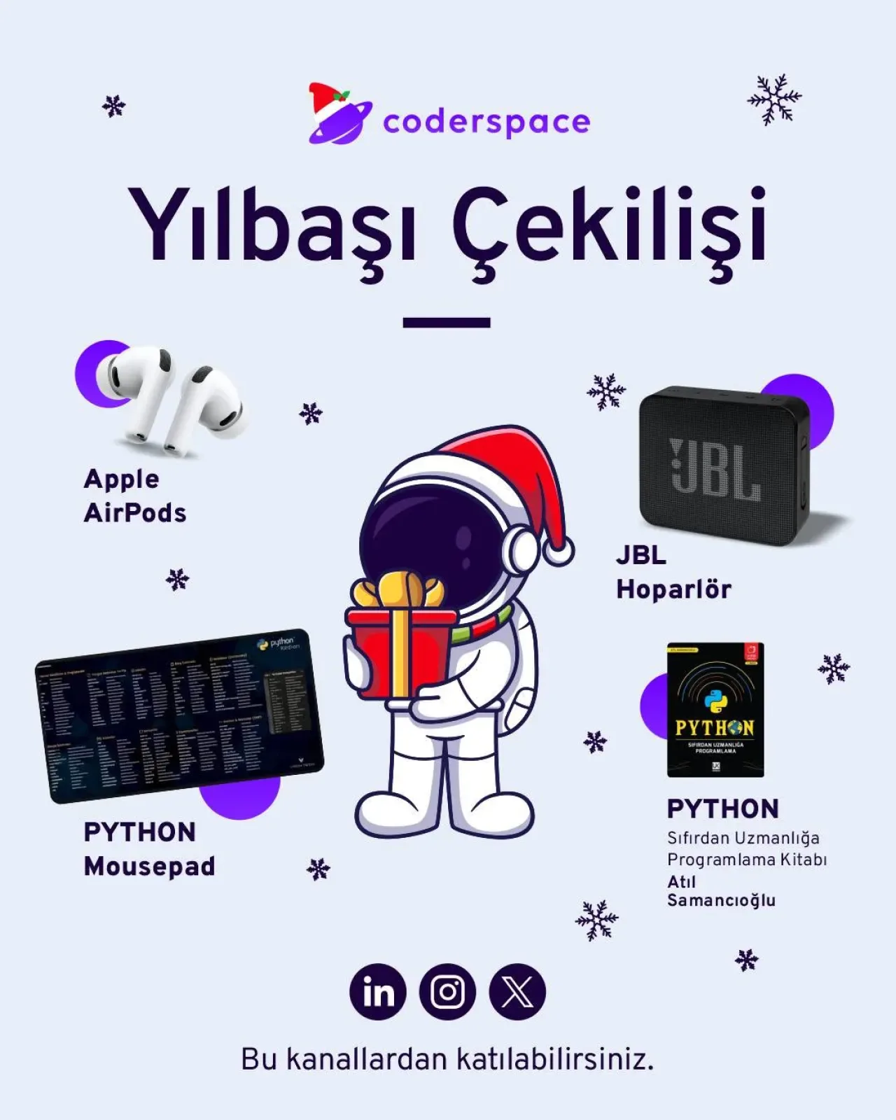Coderspace Yılbaşı Çekilişi ile Teknoloji Hediyeleri Dağıtıyor Coderspace Yılbaşı Çekilişi ile Teknoloji Hediyeleri Dağıtıyor