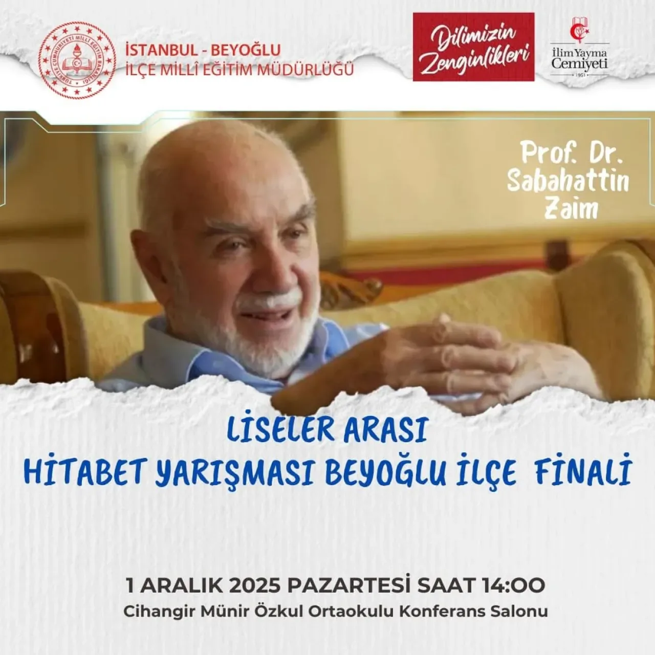 Beyoğlu'nda Liseler Arası Hitabet Yarışması İlçe Finali Heyecanı Beyoğlu'nda Liseler Arası Hitabet Yarışması İlçe Finali Heyecanı