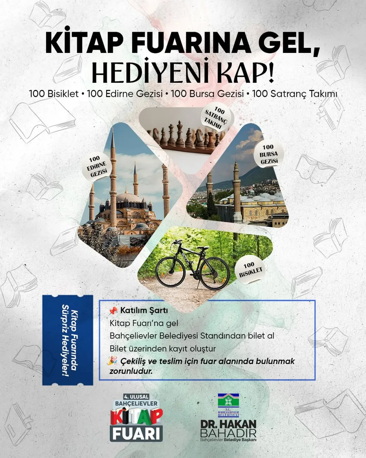 Bahçelievler Kitap Fuarı'nda Büyük Çekiliş: Bisiklet ve Gezi Ödülleri Bahçelievler Kitap Fuarı'nda Büyük Çekiliş: Bisiklet ve Gezi Ödülleri