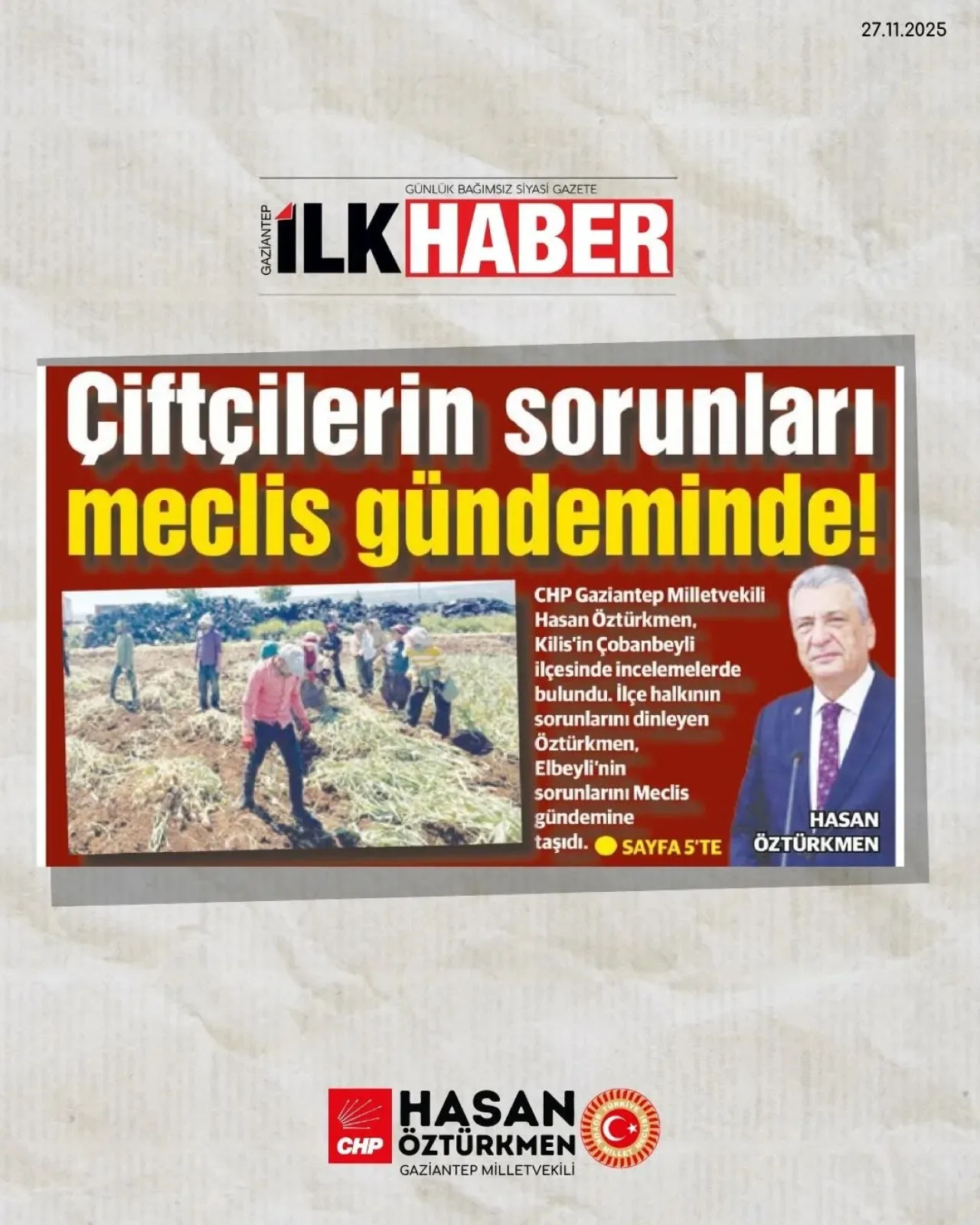 Gaziantep Milletvekili Hasan Öztürkmen, Elbeyli'nin Sorunlarını Meclis'e Taşıdı Gaziantep Milletvekili Hasan Öztürkmen, Elbeyli'nin Sorunlarını Meclis'e Taşıdı