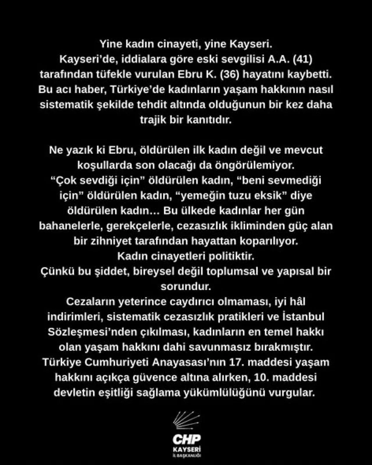 Kayseri'de Eski Sevgili Tarafından Tüfekle Vurulan Ebru K. Hayatını Kaybetti Kayseri'de Eski Sevgili Tarafından Tüfekle Vurulan Ebru K. Hayatını Kaybetti