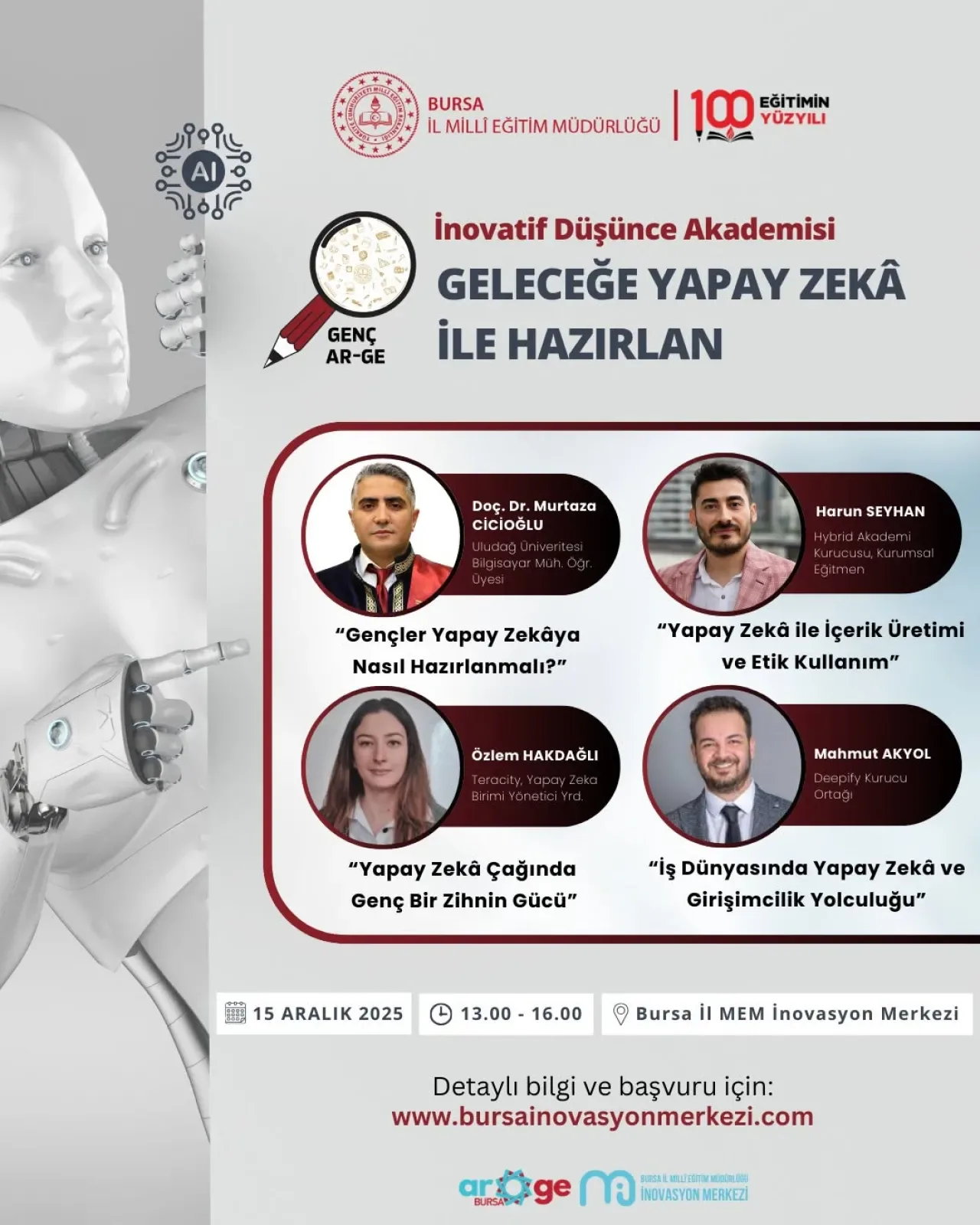 Bursa'da Lise Öğrencilerine Yönelik Yapay Zeka Eğitim Programı Düzenleniyor Bursa'da Lise Öğrencilerine Yönelik Yapay Zeka Eğitim Programı Düzenleniyor