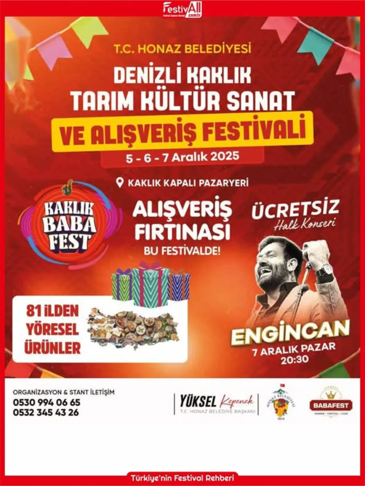 Denizli Kaklık'ta Tarım, Kültür ve Sanat Festivali Başlıyor Denizli Kaklık'ta Tarım, Kültür ve Sanat Festivali Başlıyor