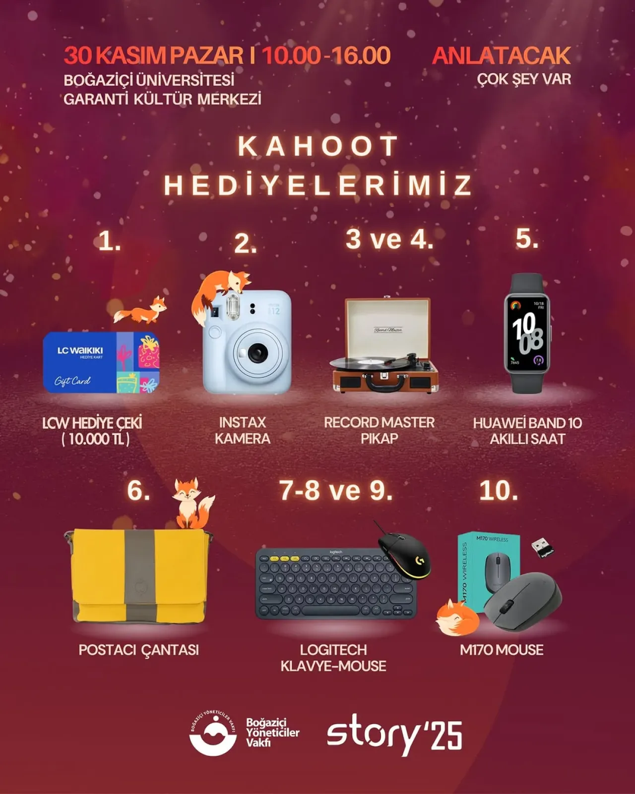 Boğaziçi'nde Story25 Etkinliği: Kahoot Yarışması ile 10.000 TL'lik Hediye Çeki ve Daha Fazlası Kazanma Şansı Boğaziçi'nde Story25 Etkinliği: Kahoot Yarışması ile 10.000 TL'lik Hediye Çeki ve Daha Fazlası Kazanma Şansı