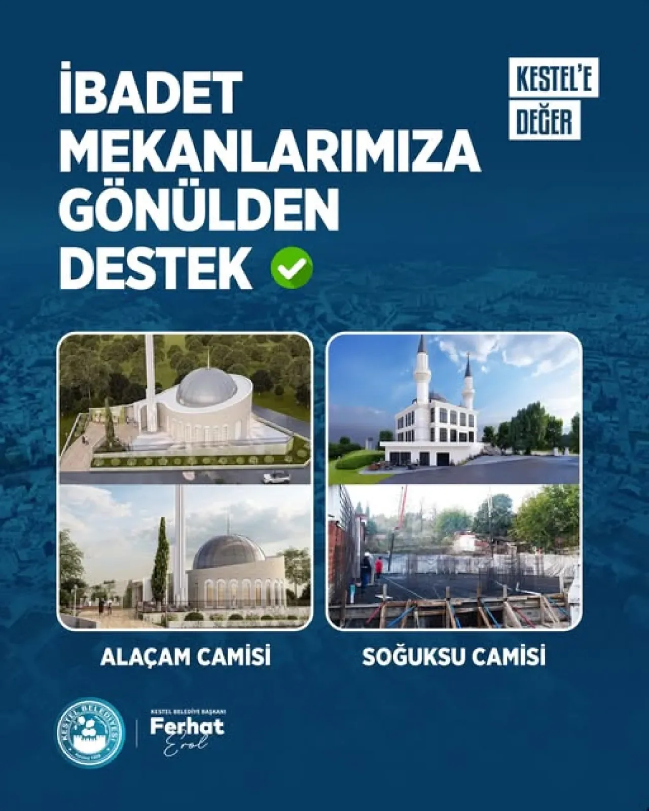 Kestel Belediyesi, Modern Cami Projeleri ile Hizmete Değer Katıyor Kestel Belediyesi, Modern Cami Projeleri ile Hizmete Değer Katıyor