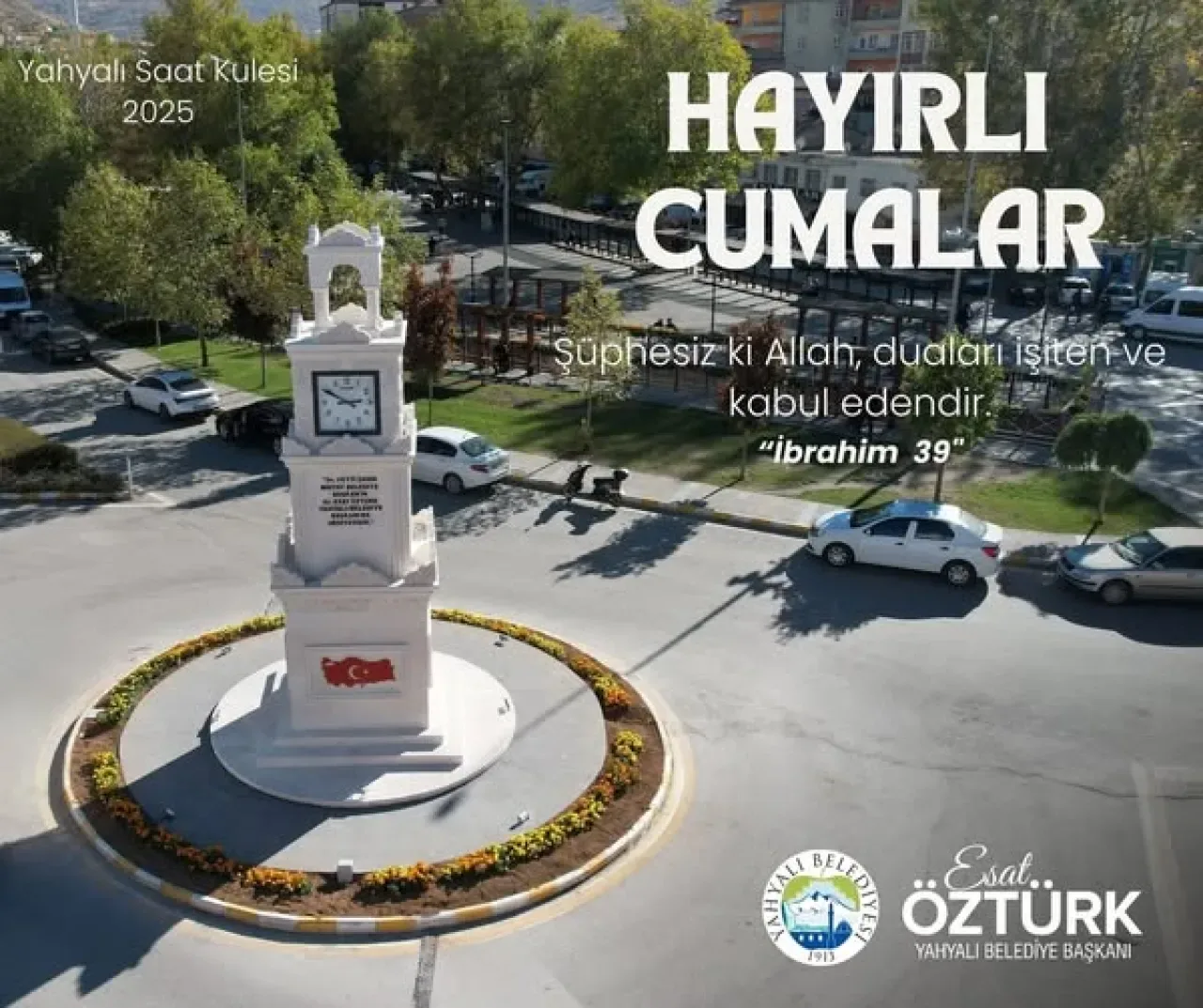 Yahyalı Belediye Başkanı Esat Öztürk'ten Hayırlı Cumalar Mesajı Yahyalı Belediye Başkanı Esat Öztürk'ten Hayırlı Cumalar Mesajı