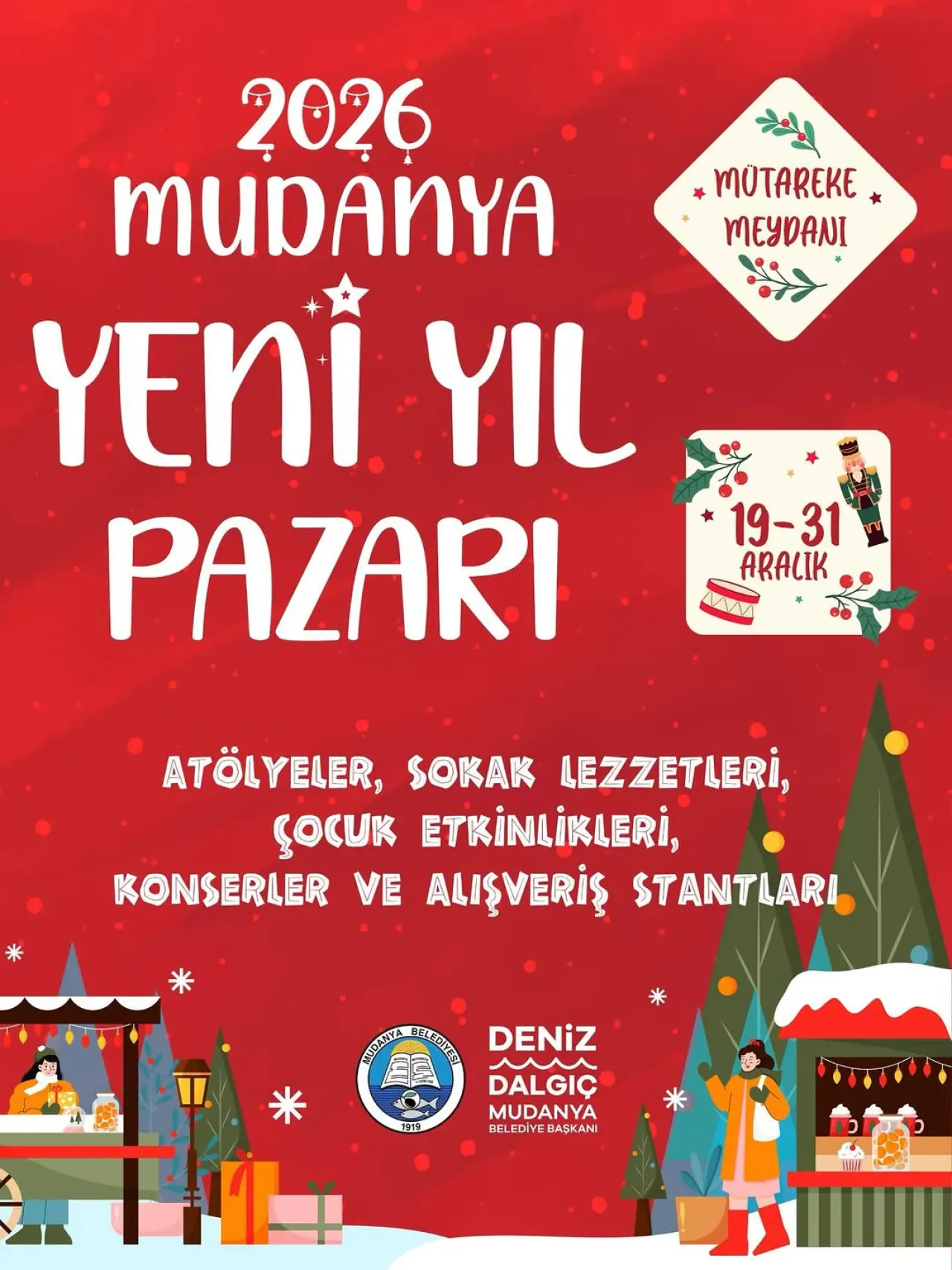 Mudanya'da Yılbaşı Coşkusu: Mütareke Meydanı'nda Işıklar Yakılıyor Mudanya'da Yılbaşı Coşkusu: Mütareke Meydanı'nda Işıklar Yakılıyor