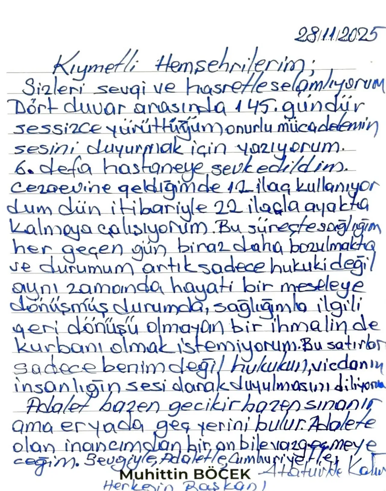 Antalya Belediye Başkanı Muhittin Böcek'ten Sağlık Durumu ve Adalet Vurgusu Antalya Belediye Başkanı Muhittin Böcek'ten Sağlık Durumu ve Adalet Vurgusu