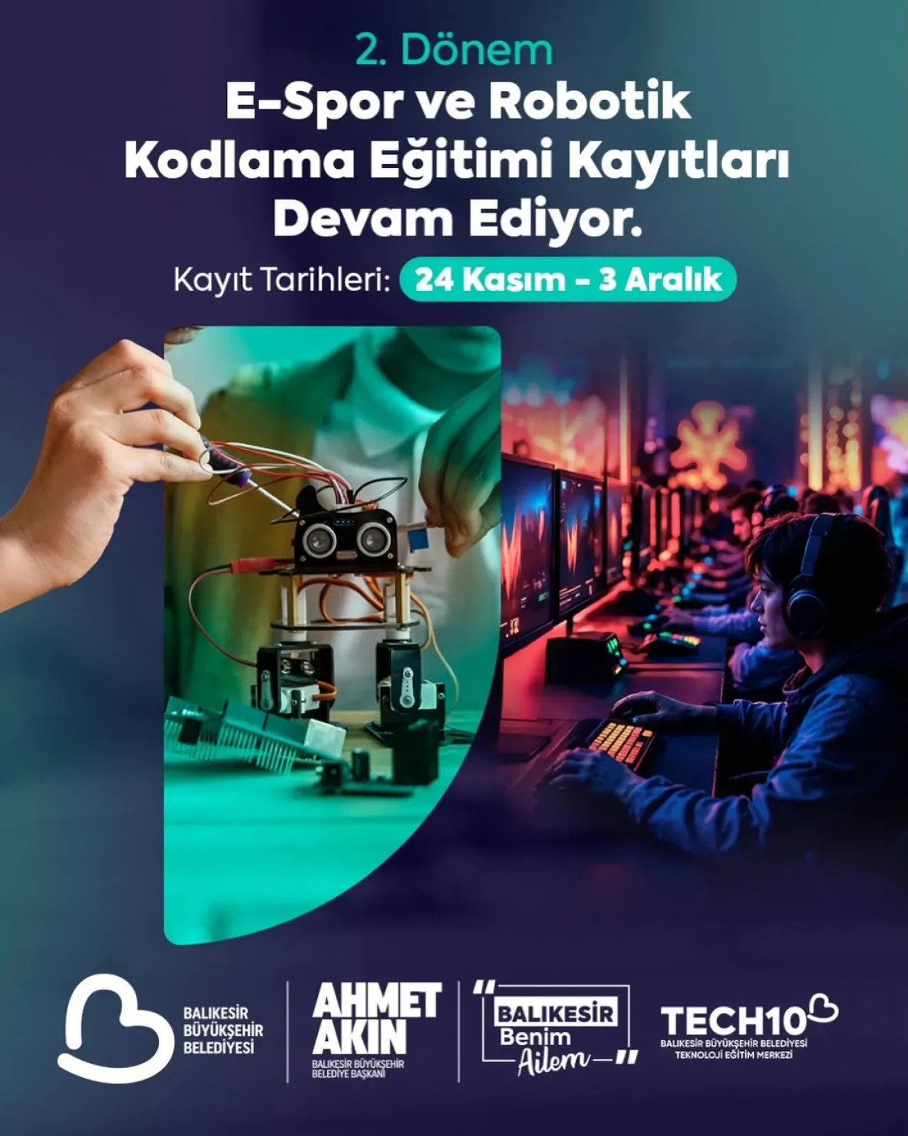Balıkesir'de Gençlere Ücretsiz Espor ve Robotik Kodlama Eğitimi Fırsatı Balıkesir'de Gençlere Ücretsiz Espor ve Robotik Kodlama Eğitimi Fırsatı