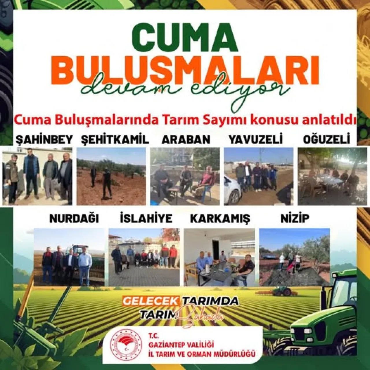 Gaziantep'te Tarım Sayımı Çalışmaları Başladı: Üreticiler Bilgilendiriliyor Gaziantep'te Tarım Sayımı Çalışmaları Başladı: Üreticiler Bilgilendiriliyor